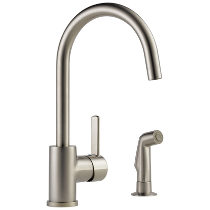 Delta P199152LF Precept Single Handle Kitchen Faucet with Spray