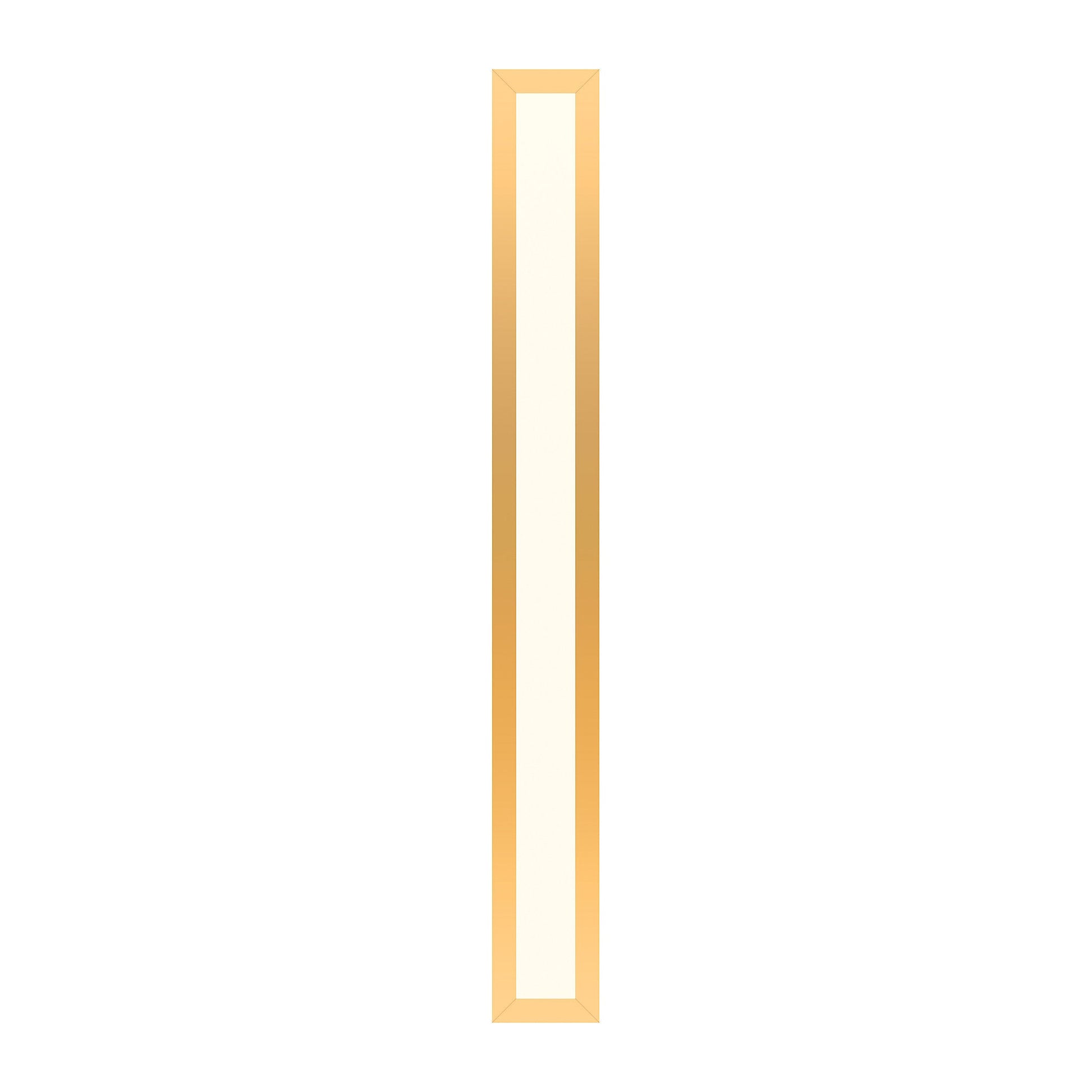 Profiles 3-1/2" x 30" x 4-5/8" framed lighting in matte gold with 2700 kelvin temperature (warm light)