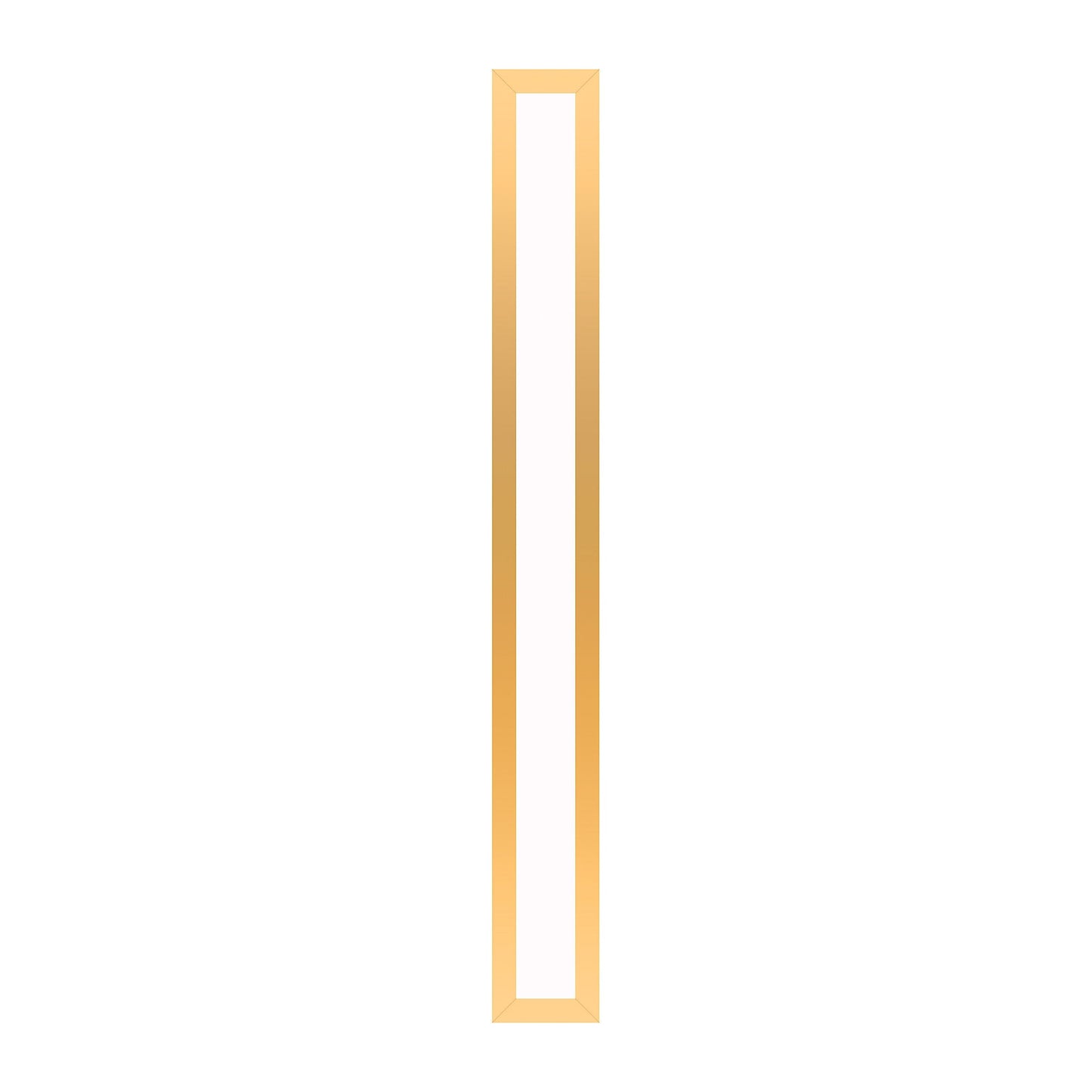 Profiles 3-1/2" x 30" x 4-5/8" framed lighting in matte gold with variable 2700K to 5600K temperature (warm to cool light)