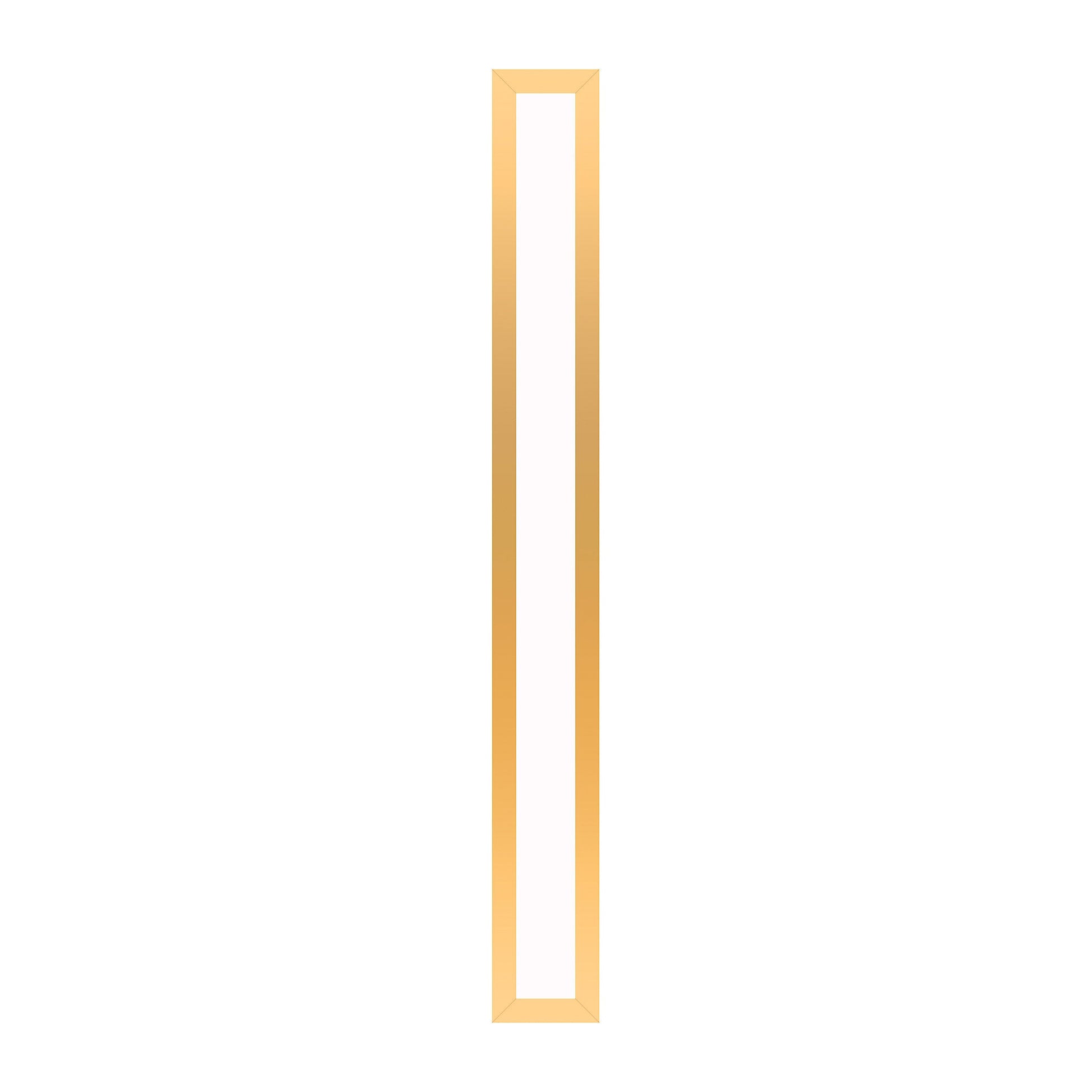 Profiles 3-1/2" x 30" x 4-5/8" framed lighting in matte gold with variable 2700K to 5600K temperature (warm to cool light)