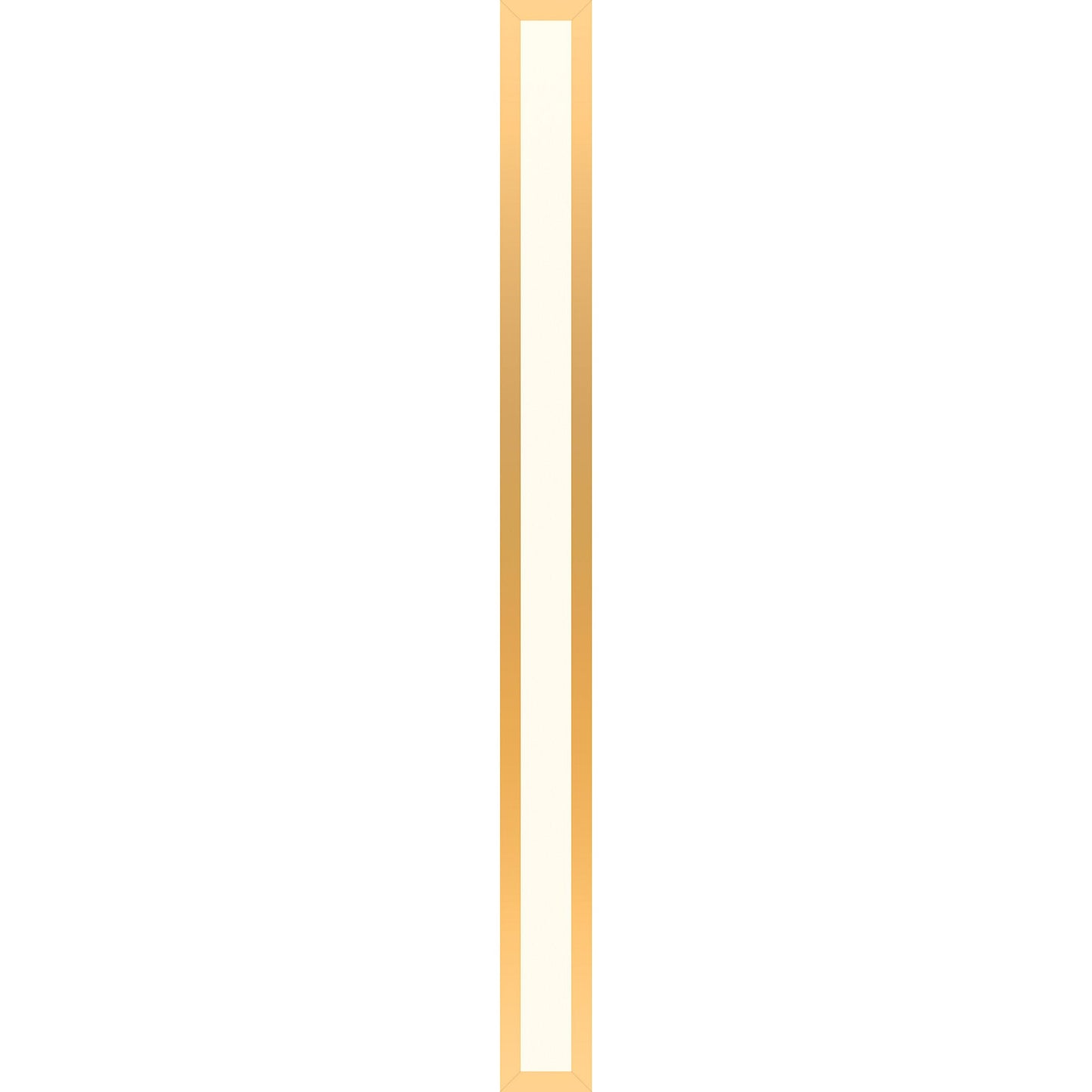 Profiles 3-1/2" x 39-3/8" x 4-5/8" framed lighting in matte gold with 2700 kelvin temperature (warm light)