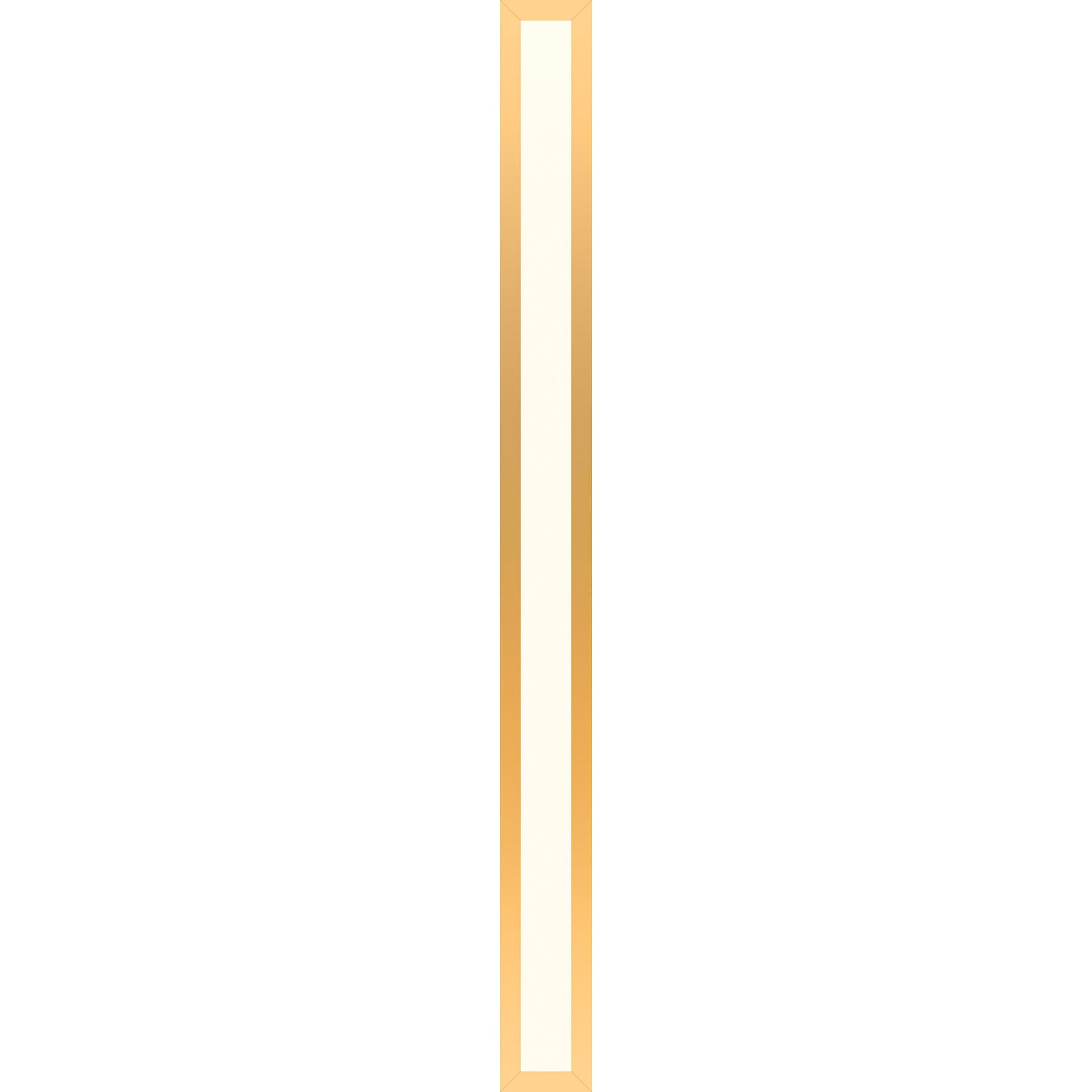 Profiles 3-1/2" x 39-3/8" x 4-5/8" framed lighting in matte gold with 2700 kelvin temperature (warm light)