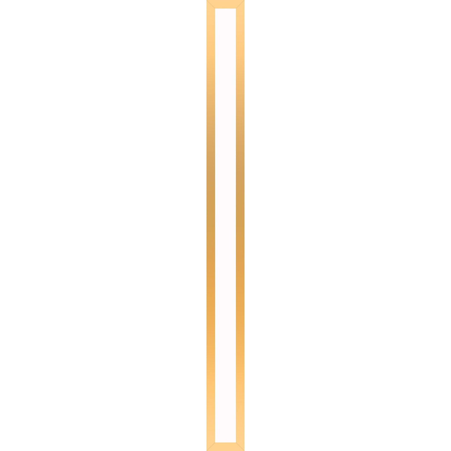 Profiles 3-1/2" x 39-3/8" x 4-5/8" framed lighting in matte gold with 4000 kelvin temperature (cool light)