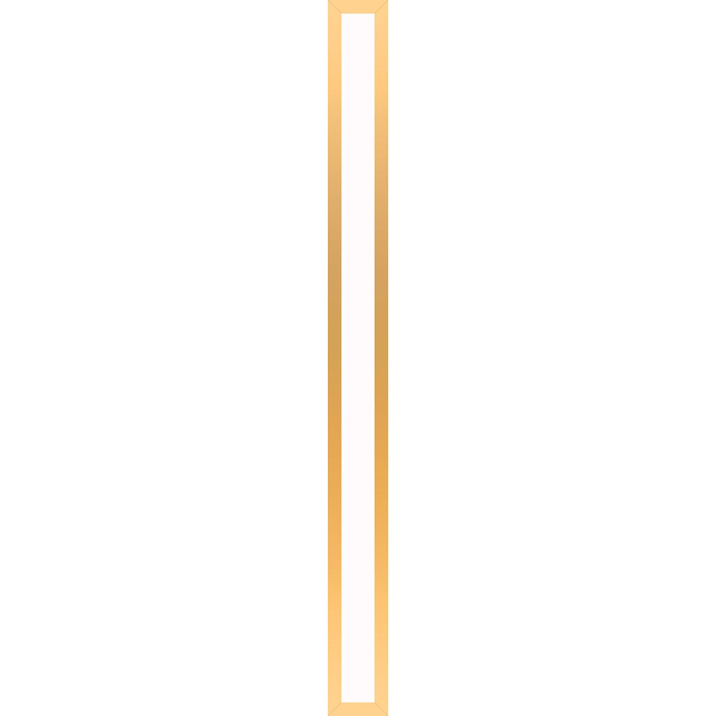 Profiles 3-1/2" x 39-3/8" x 4-5/8" framed lighting in matte gold with variable 2700K to 5600K temperature (warm to cool light)