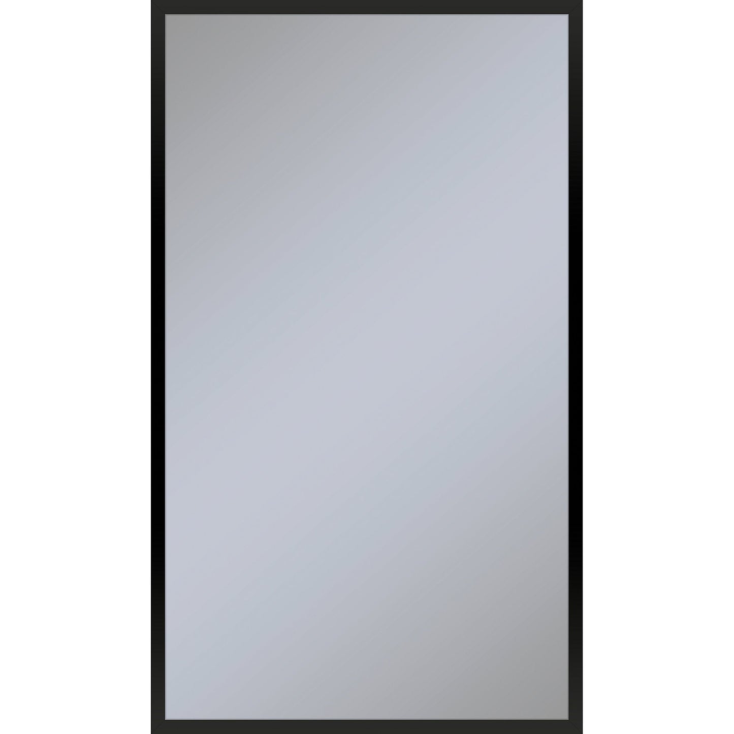 Profiles 23-1/8" x 39-1/4" x 3/4" framed mirror in matte black