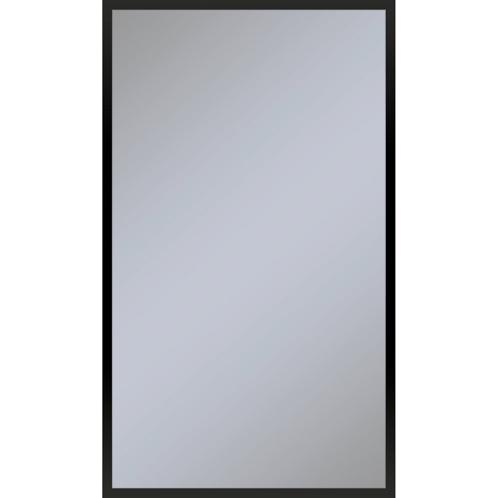 Profiles 23-1/8" x 39-1/4" x 3/4" framed mirror in matte black