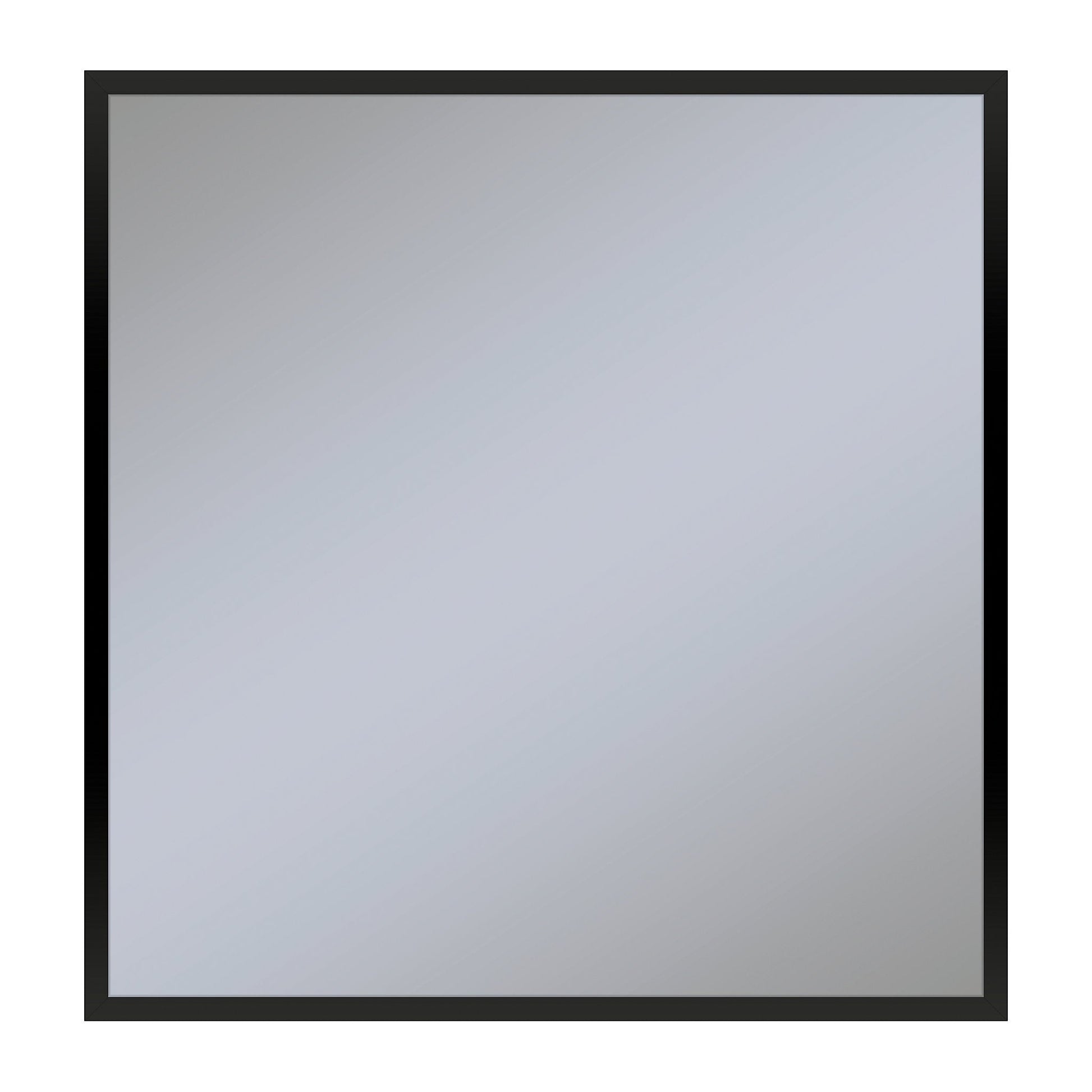 Profiles 29-1/8" x 29-7/8" x 3/4" framed mirror in matte black