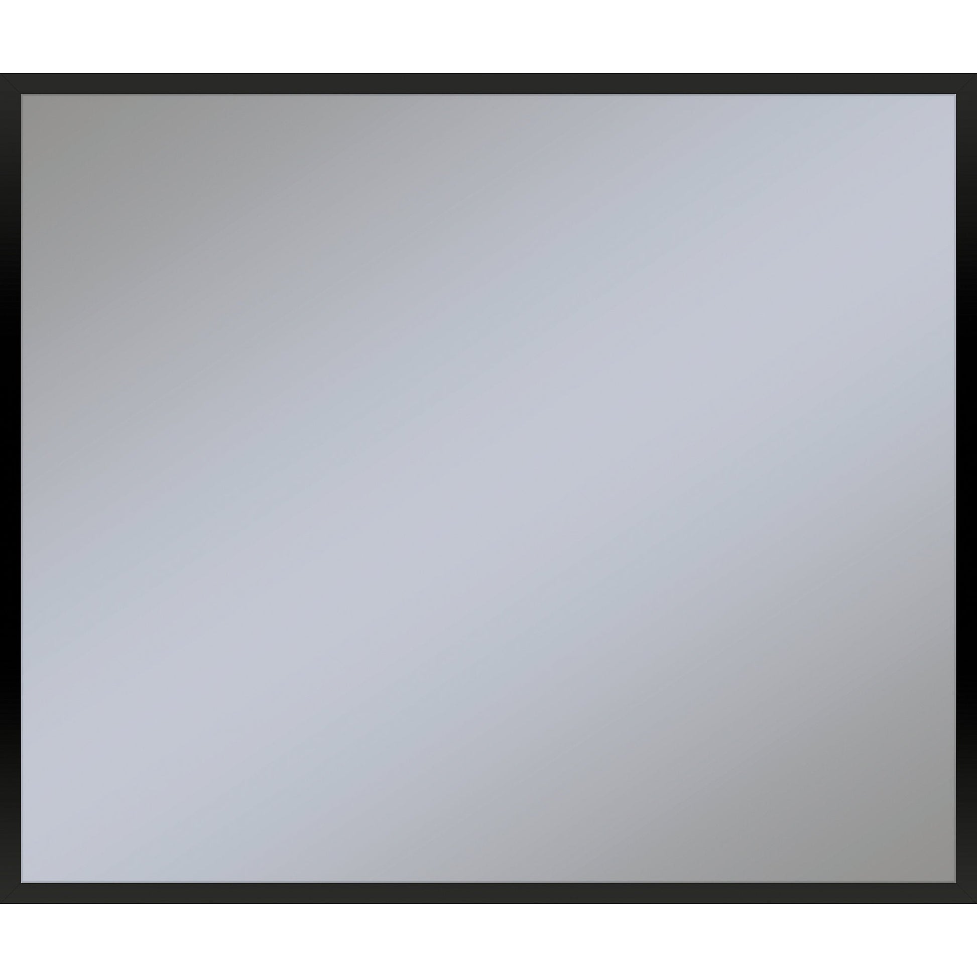 Profiles 35-1/8" x 29-7/8" x 3/4" framed mirror in matte black