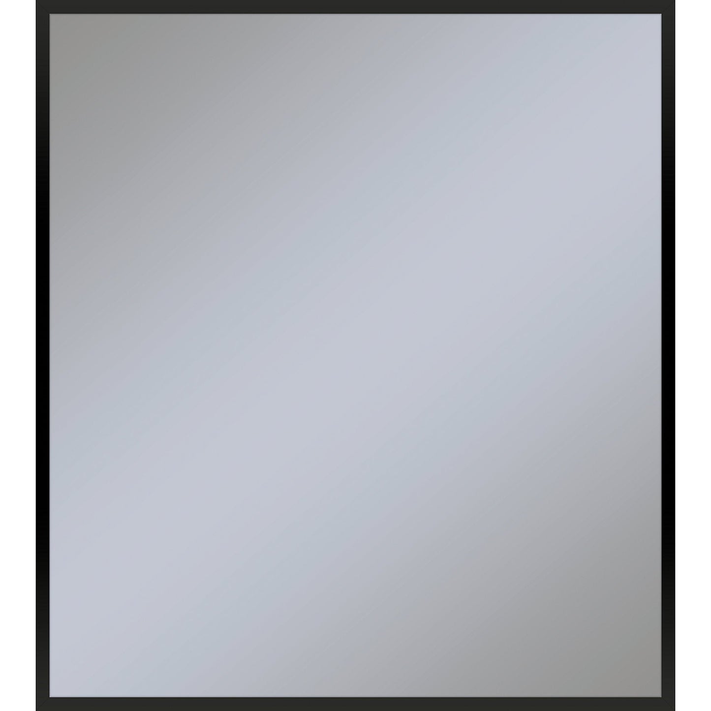 Profiles 35-1/8" x 39-1/4" x 3/4" framed mirror in matte black