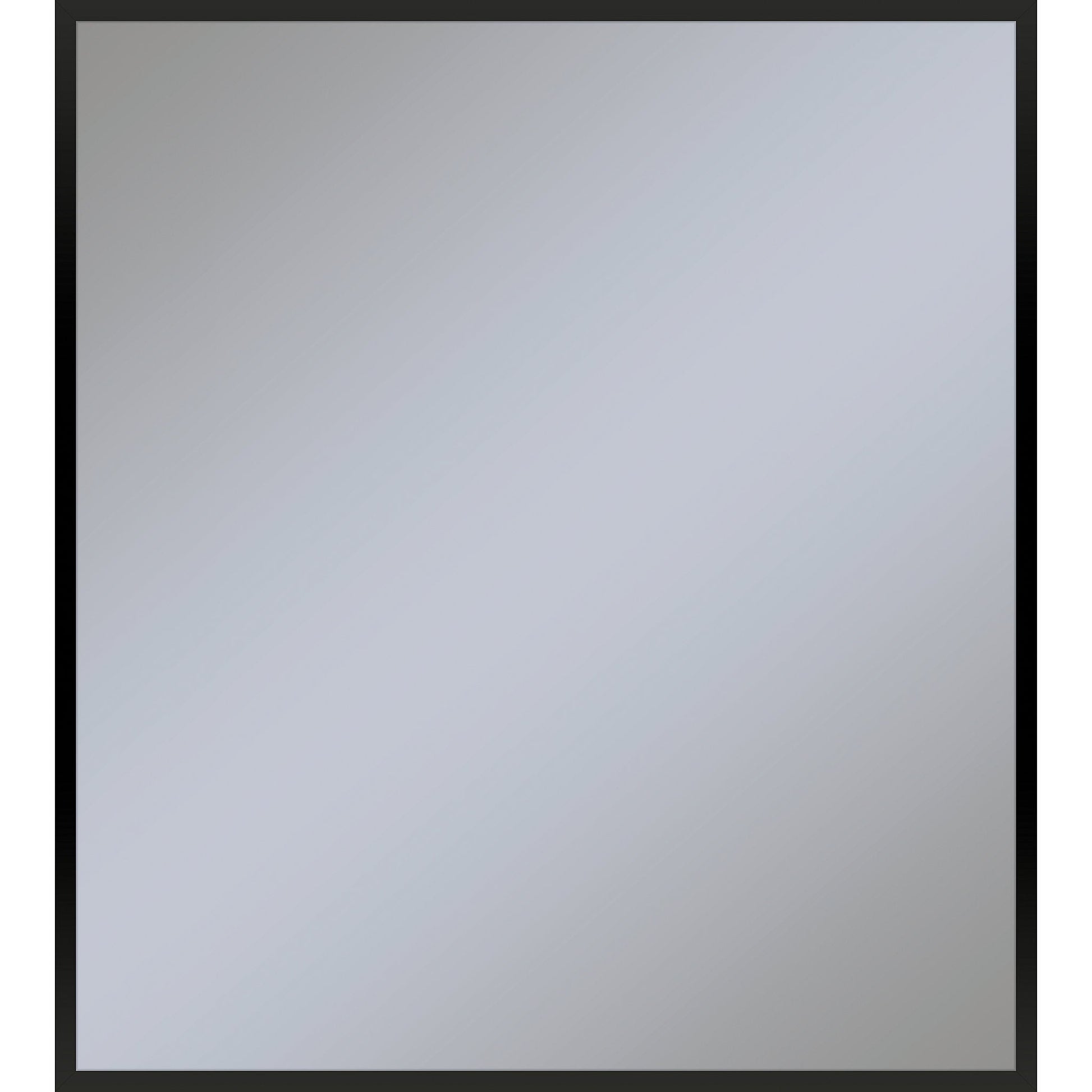 Profiles 35-1/8" x 39-1/4" x 3/4" framed mirror in matte black