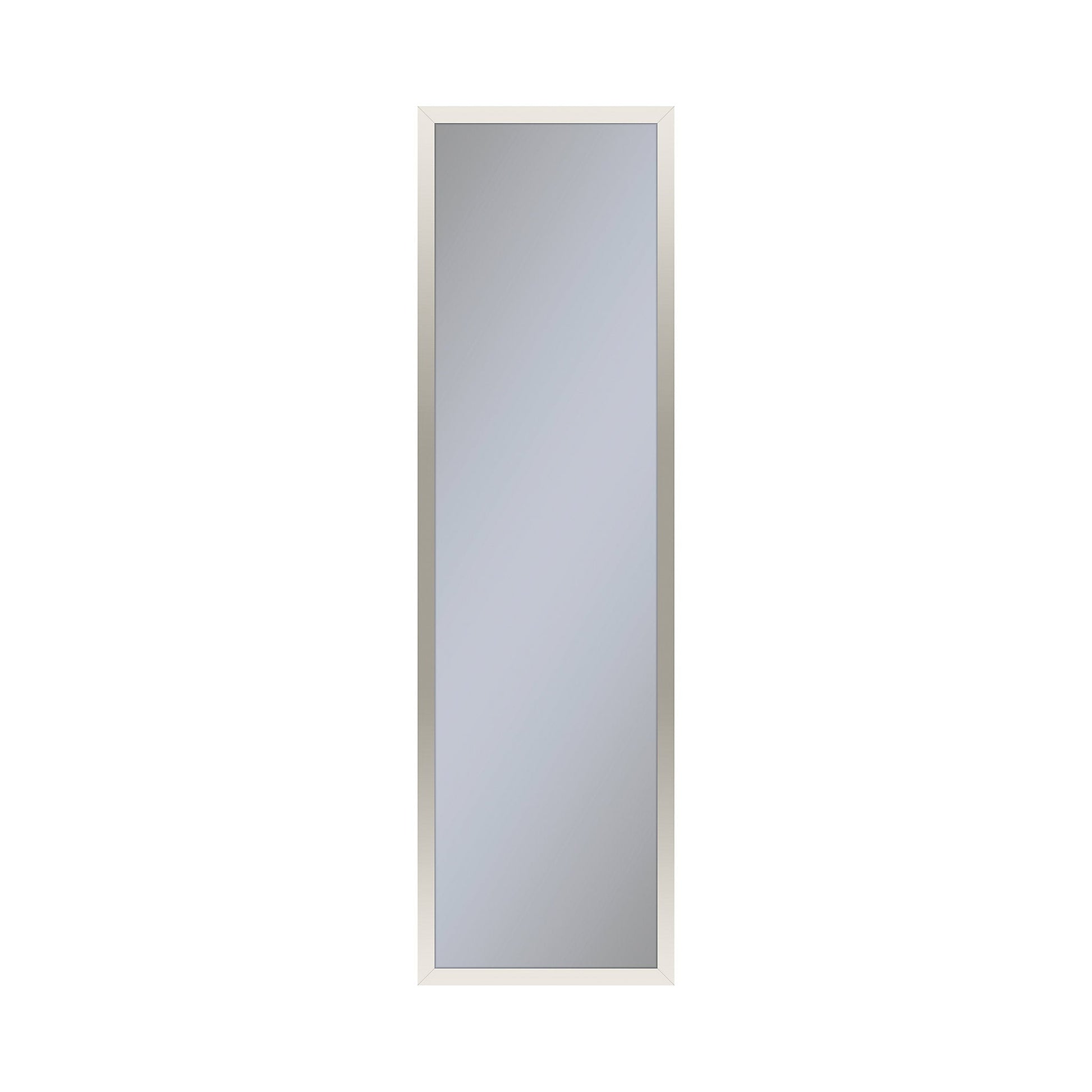 Profiles 11-1/4" x 39-3/8" x 4" framed cabinet in polished nickel with electrical outlet, USB charging ports, magnetic storage strip and right hinge