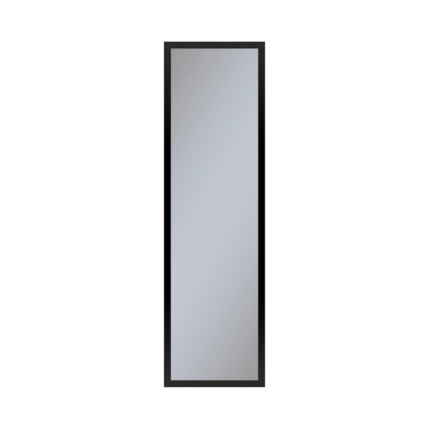 Profiles 11-1/4" x 39-3/8" x 6" framed cabinet in matte black with electrical outlet, USB charging ports, magnetic storage strip and left hinge