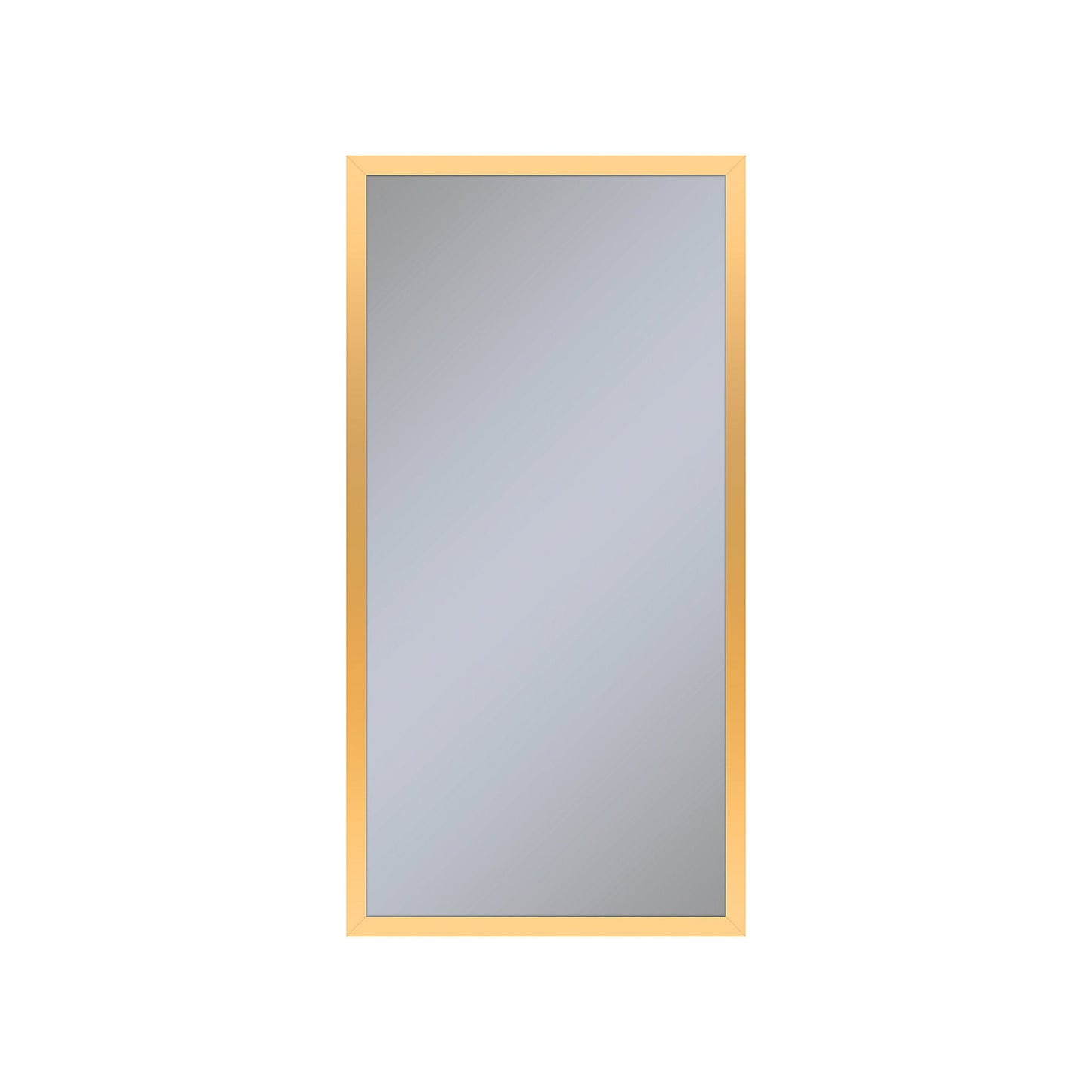 Profiles 15-1/4" x 30" x 6" framed cabinet in matte gold with electrical outlet, USB charging ports, magnetic storage strip and right hinge