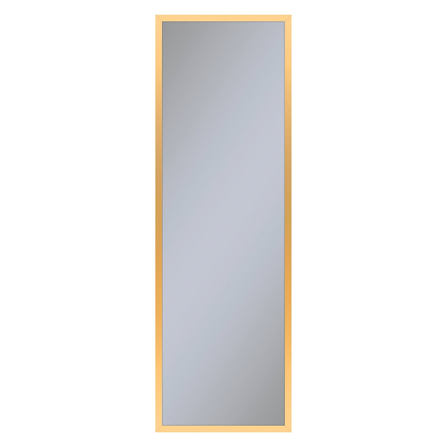 Profiles 15-1/4" x 48" x 4" framed cabinet in matte gold with electrical outlet, USB charging ports, magnetic storage strip and right hinge
