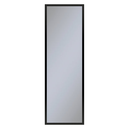 Profiles 15-1/4" x 48" x 4" framed cabinet in matte black with electrical outlet, USB charging ports, magnetic storage strip and right hinge
