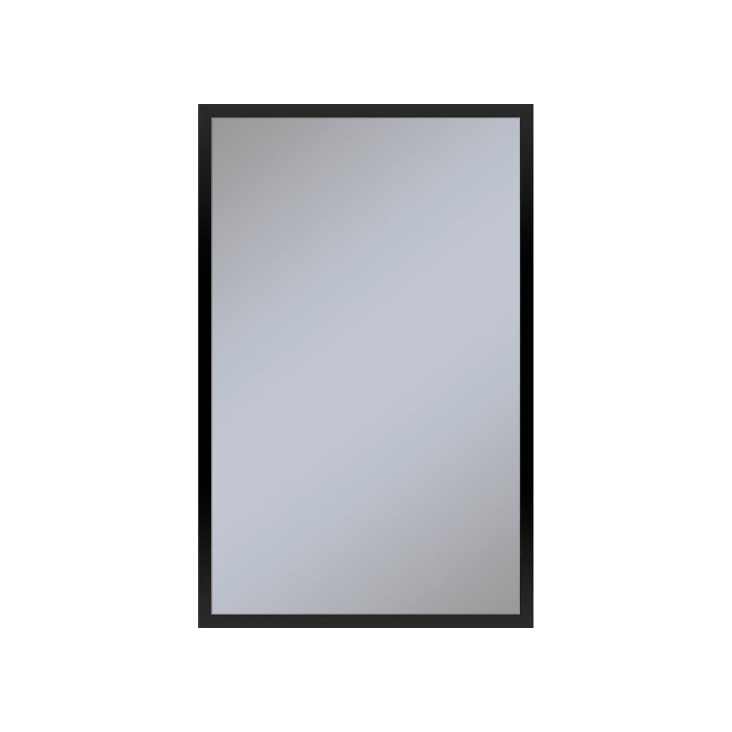Profiles 19-1/4" x 30" x 4" framed cabinet in matte black and non-electric with reversible hinge (non-handed)