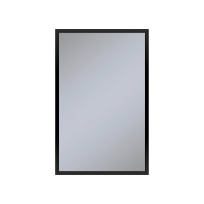 Profiles 19-1/4" x 30" x 4" framed cabinet in matte black and non-electric with reversible hinge (non-handed)