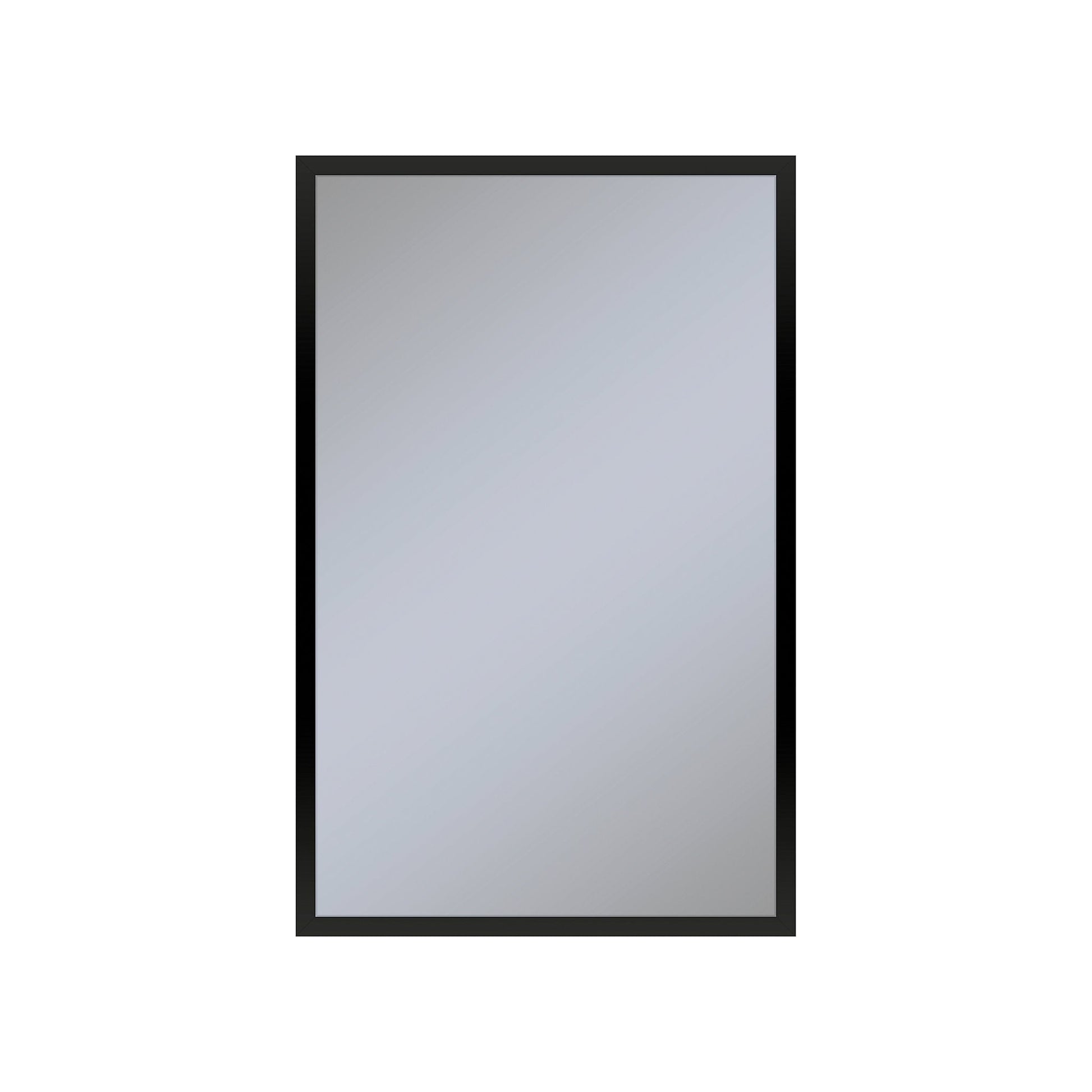 Profiles 19-1/4" x 30" x 6" framed cabinet in matte black and non-electric with reversible hinge (non-handed)