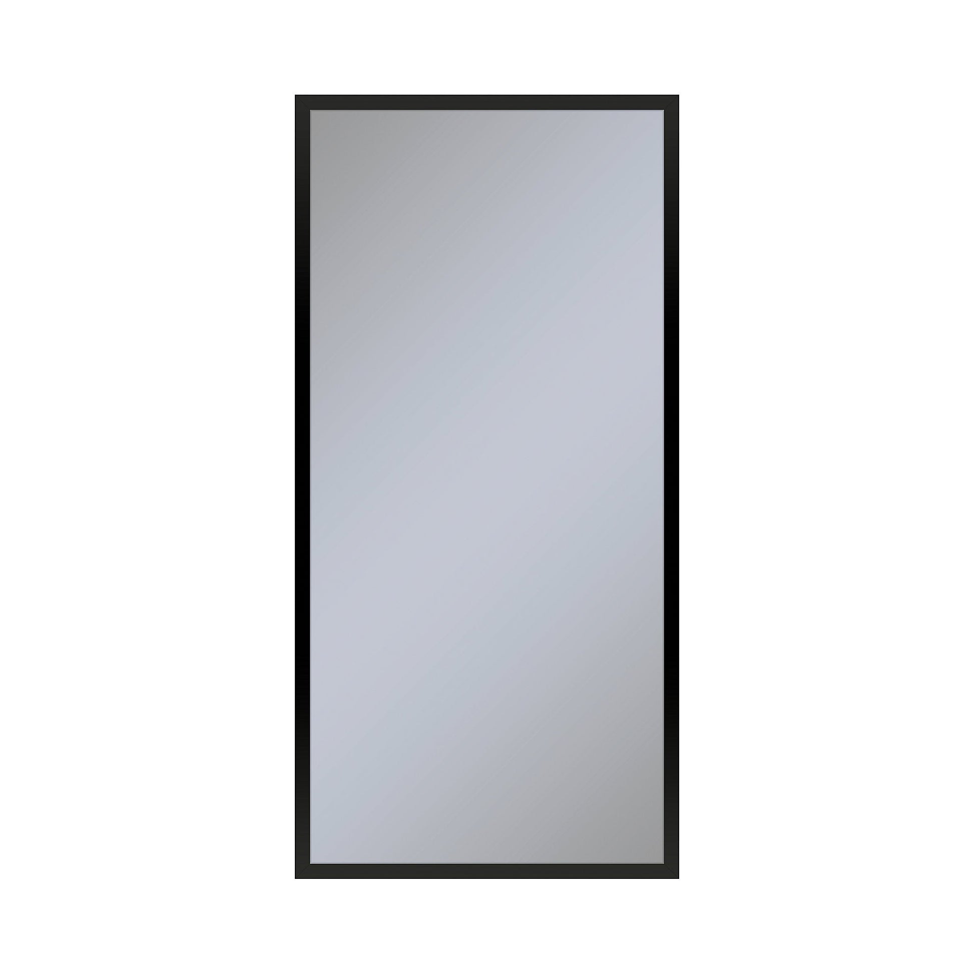 Profiles 19-1/4" x 39-3/8" x 6" framed cabinet in matte black and non-electric with reversible hinge (non-handed)