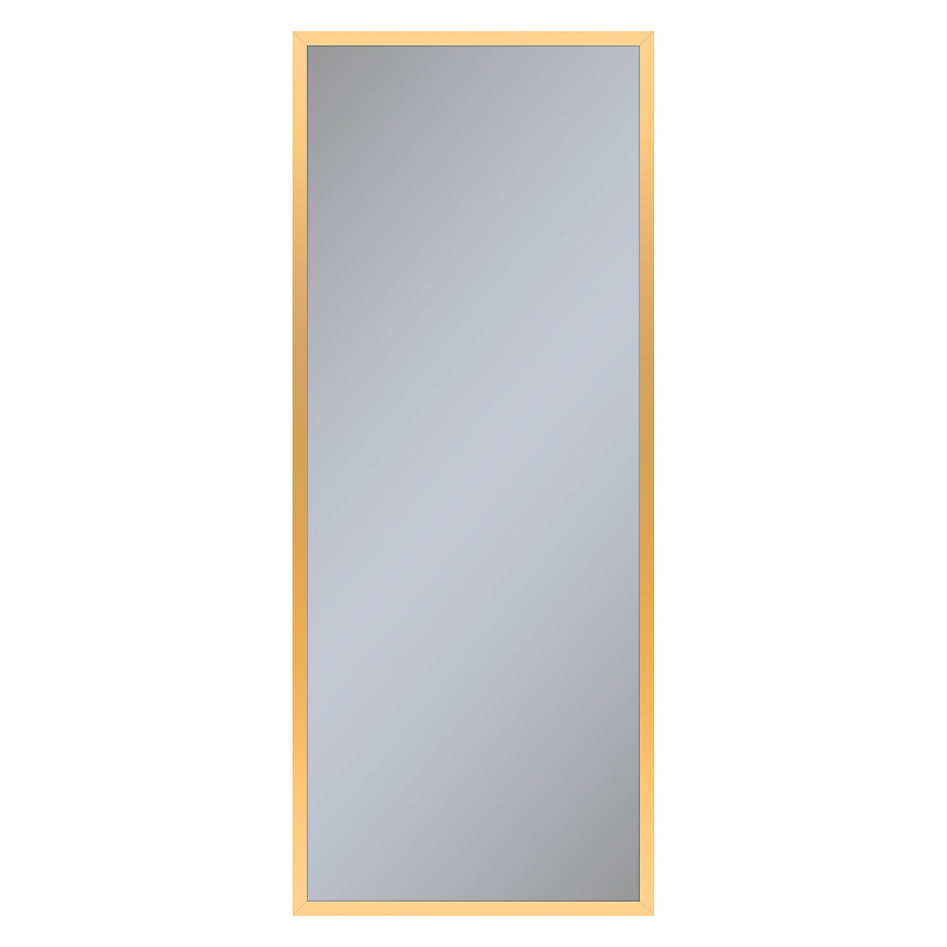 Profiles 19-1/4" x 48" x 4" framed cabinet in matte gold with electrical outlet, USB charging ports, magnetic storage strip and left hinge