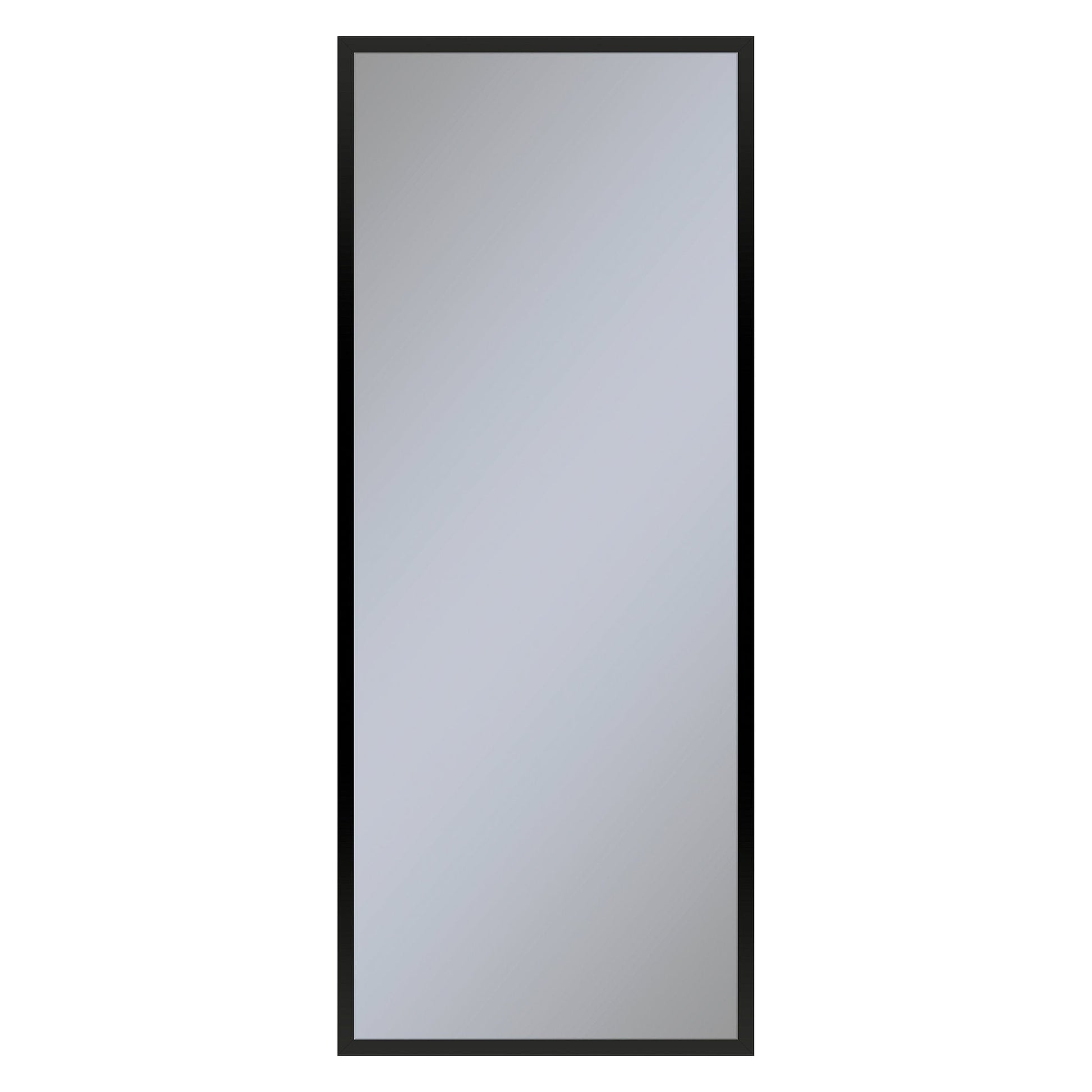 Profiles 19-1/4" x 48" x 4" framed cabinet in matte black with electrical outlet, USB charging ports, magnetic storage strip and left hinge