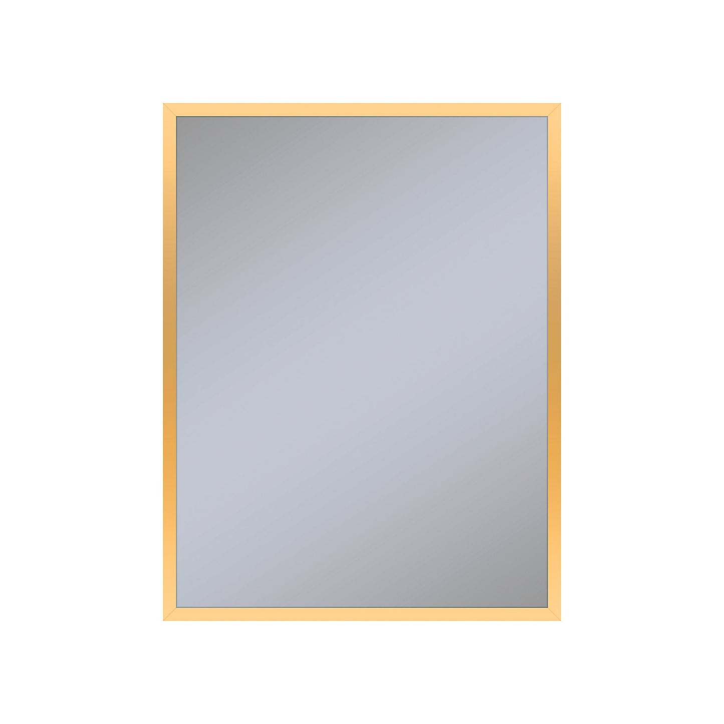 Profiles 23-1/4" x 30" x 4" framed cabinet in matte gold with electrical outlet, USB charging ports, magnetic storage strip and left hinge