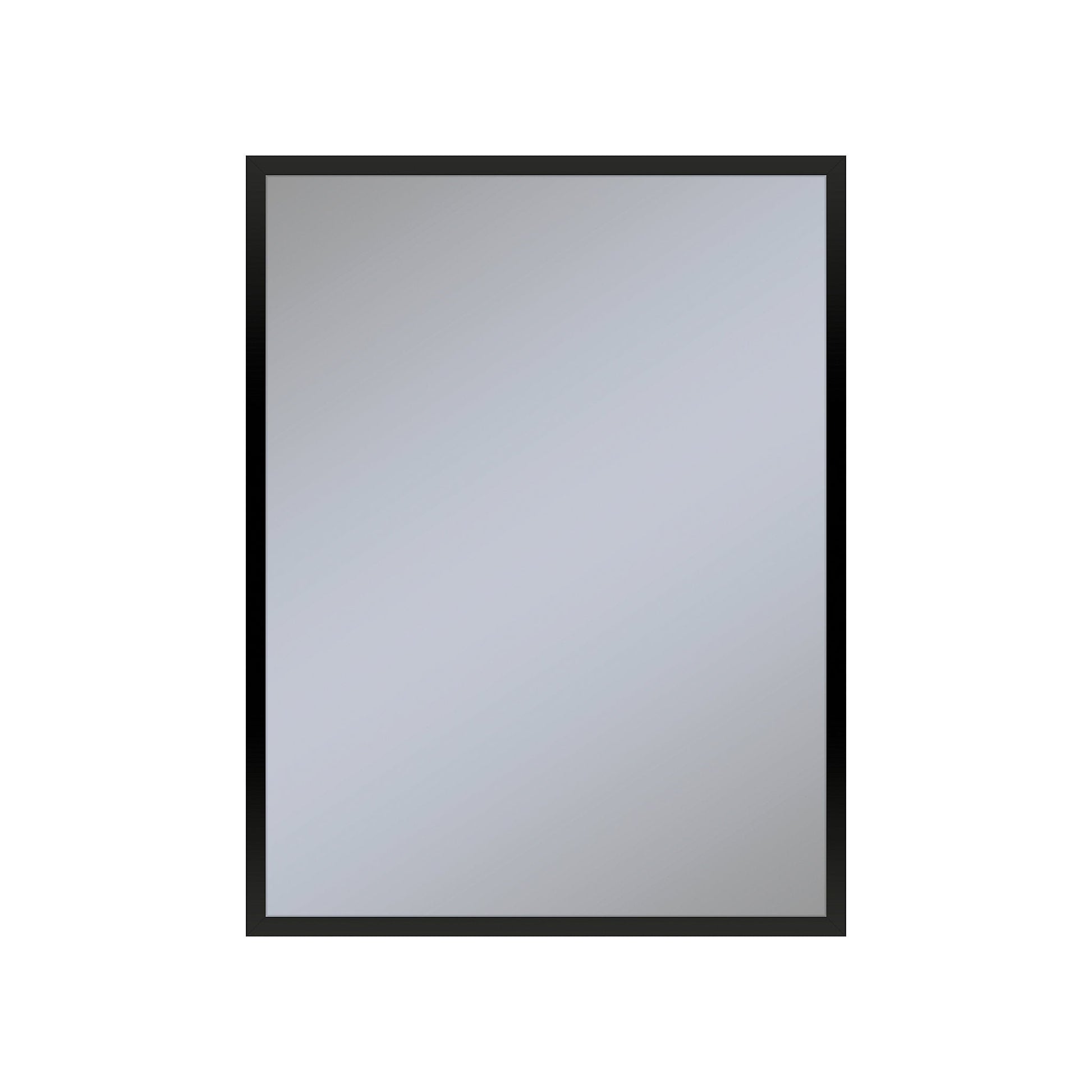 Profiles 23-1/4" x 30" x 4" framed cabinet in matte black with electrical outlet, USB charging ports, magnetic storage strip and right hinge