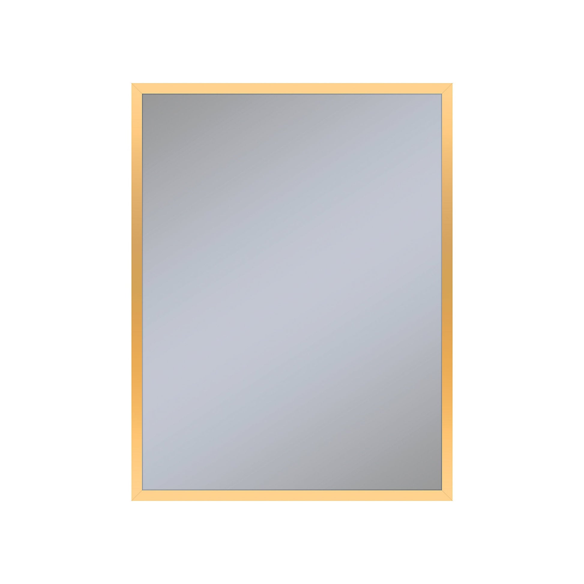 Profiles 23-1/4" x 30" x 6" framed cabinet in matte gold with electrical outlet, USB charging ports, magnetic storage strip and left hinge
