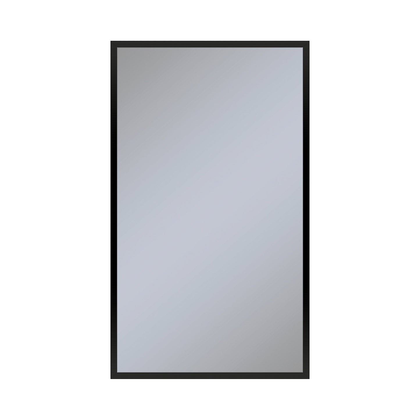 Profiles 23-1/4" x 39-3/8" x 6" framed cabinet in matte black and non-electric with reversible hinge (non-handed)