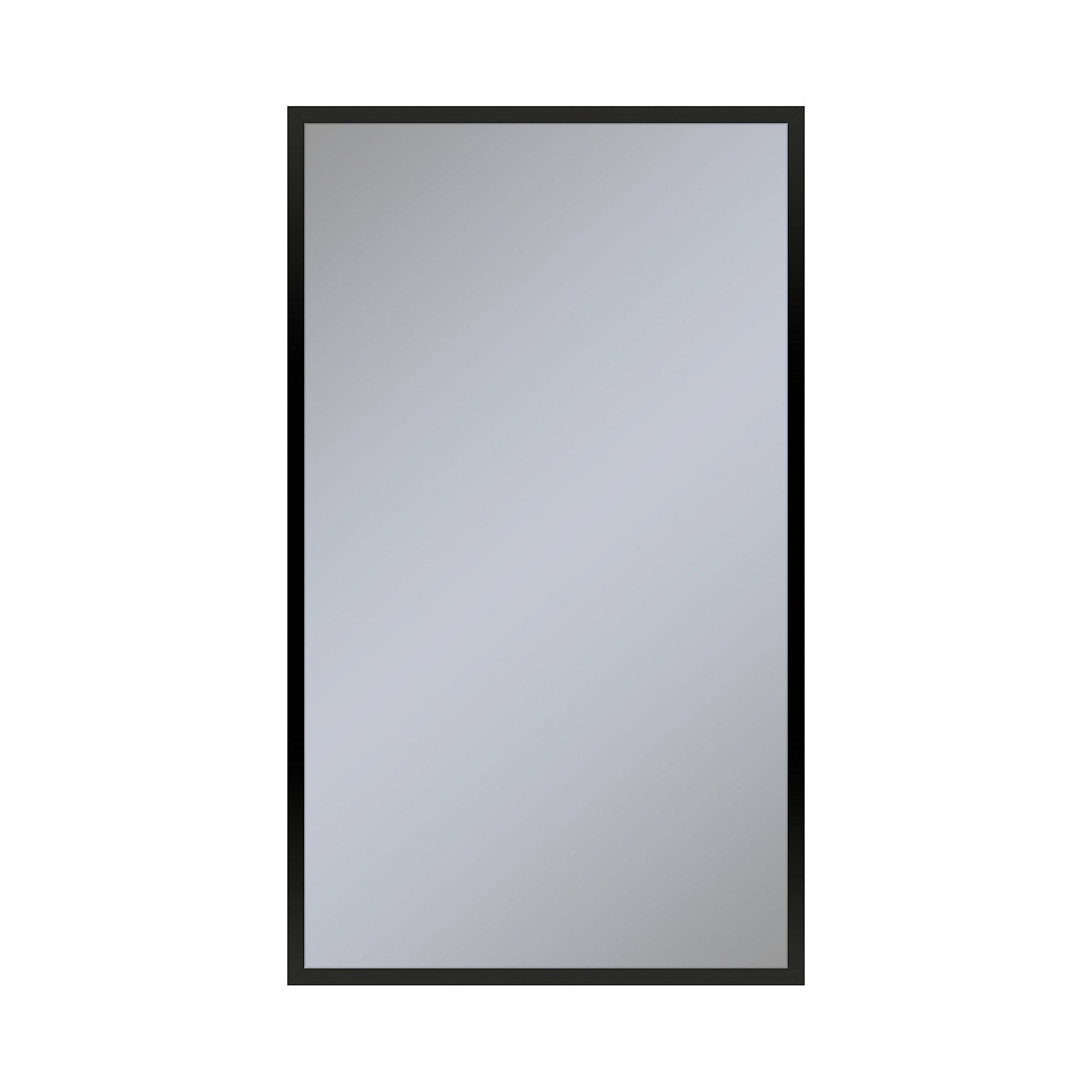 Profiles 23-1/4" x 39-3/8" x 6" framed cabinet in matte black and non-electric with reversible hinge (non-handed)