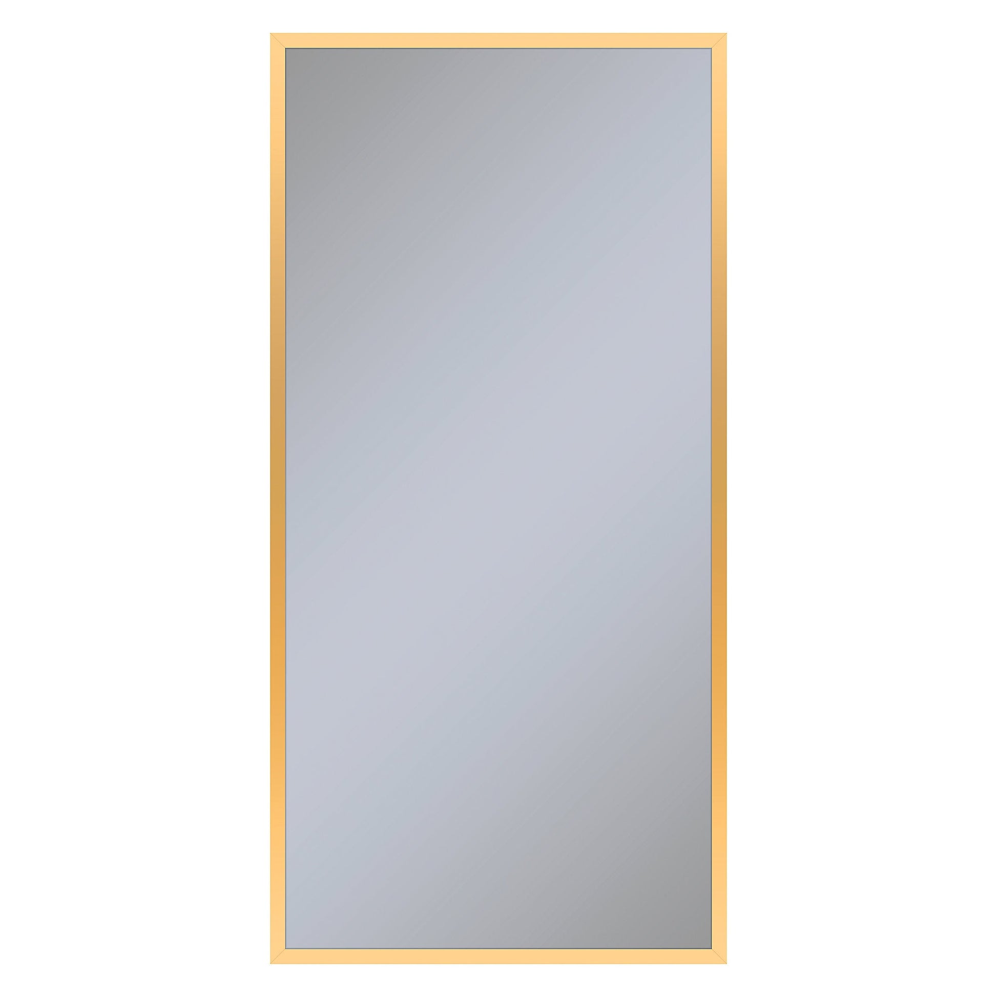 Profiles 23-1/4" x 48" x 4" framed cabinet in matte gold with electrical outlet, USB charging ports, magnetic storage strip and right hinge