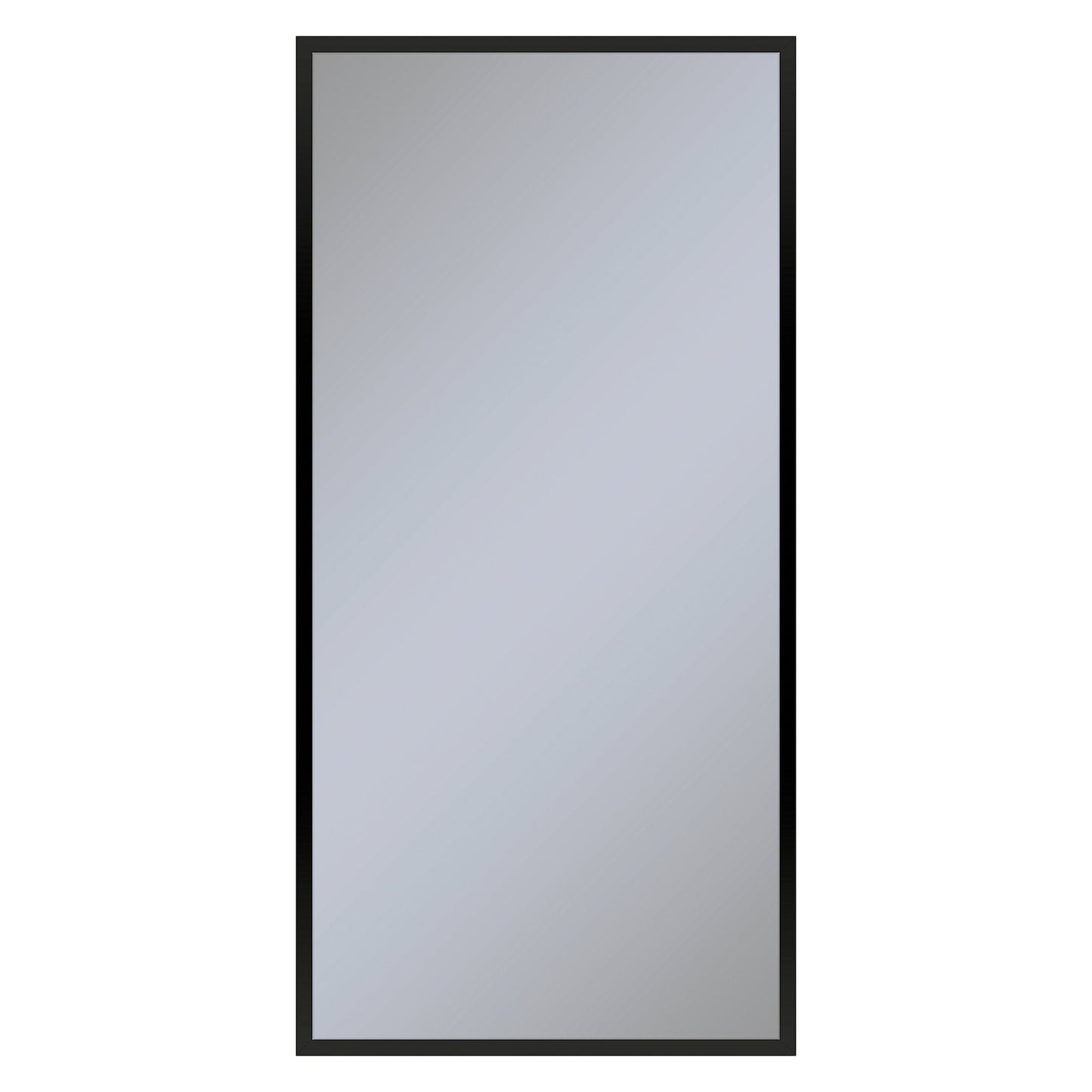Profiles 23-1/4" x 48" x 4" framed cabinet in matte black with electrical outlet, USB charging ports, magnetic storage strip and right hinge