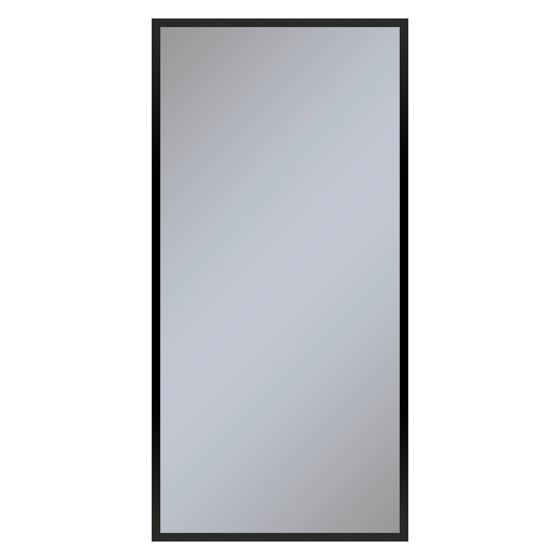 Profiles 23-1/4" x 48" x 4" framed cabinet in matte black with electrical outlet, USB charging ports, magnetic storage strip and right hinge