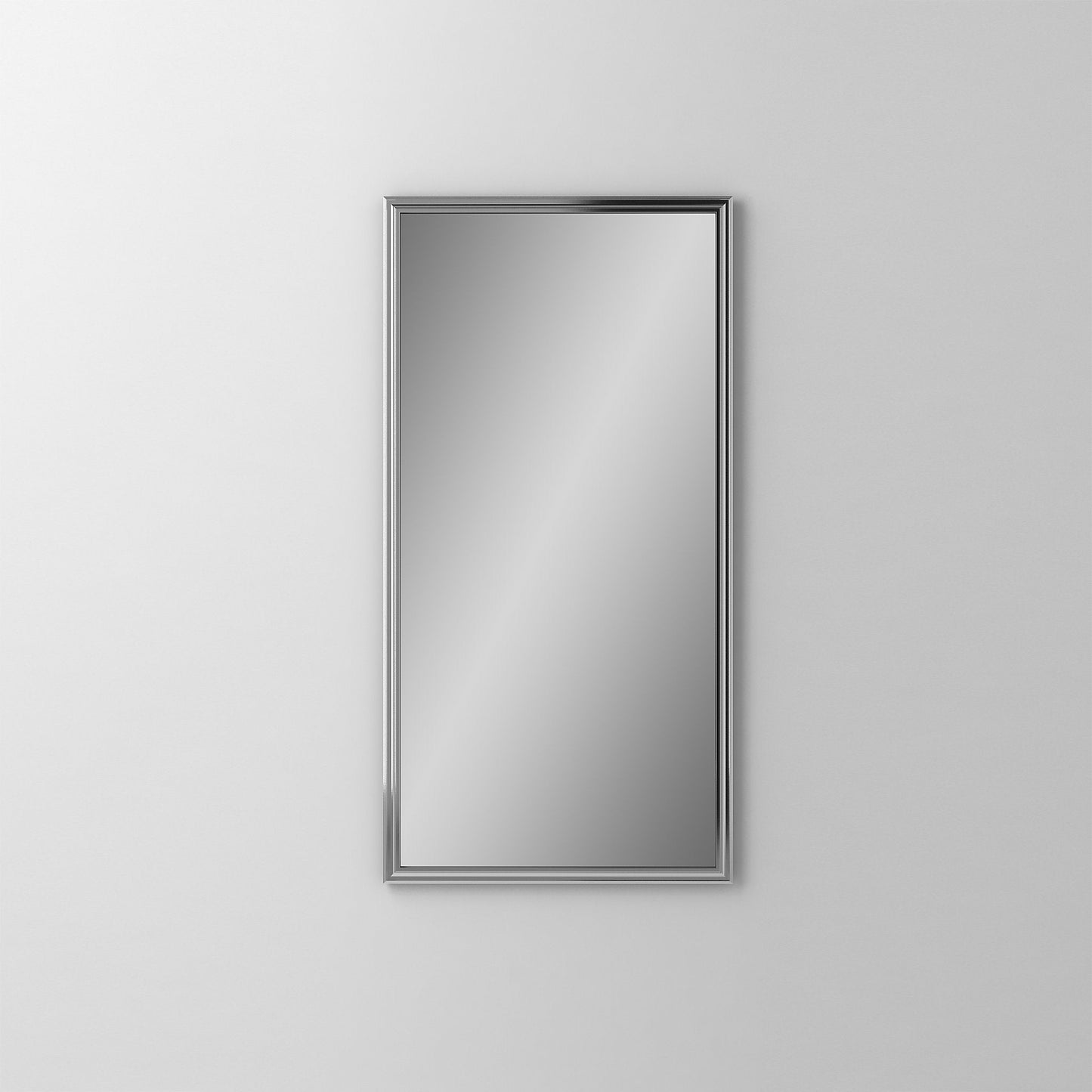 Main Line 15-1/4" x 30" x 4" rosemont framed cabinet in classic gray interior and chrome finish with left hinge and electric option