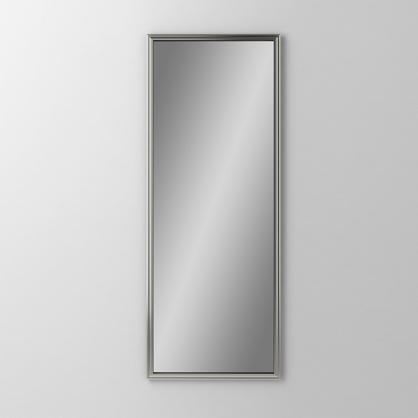 Main Line 15-1/4" x 39-3/8" x 4" rosemont framed cabinet in classic gray interior and satin nickel finish with right hinge and electric option