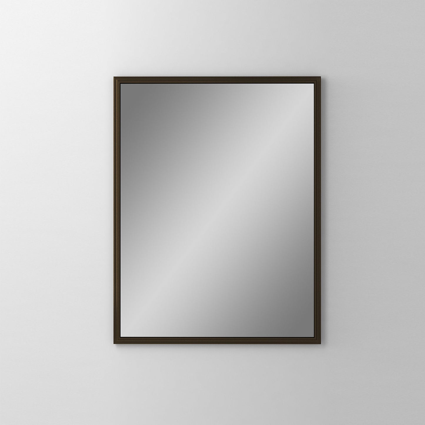 Main Line 23-1/4" x 30" x 6" rosemont framed cabinet in classic gray interior and brushed bronze finish with left hinge and electric option