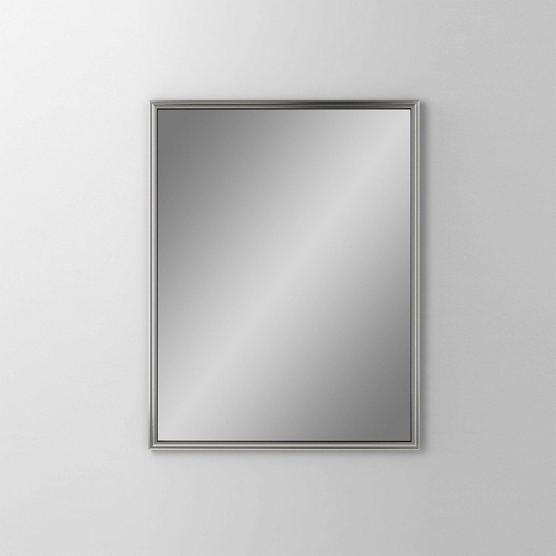Main Line 23-1/4" x 30" x 6" rosemont framed cabinet in classic gray interior and satin nickel finish with right hinge and electric option