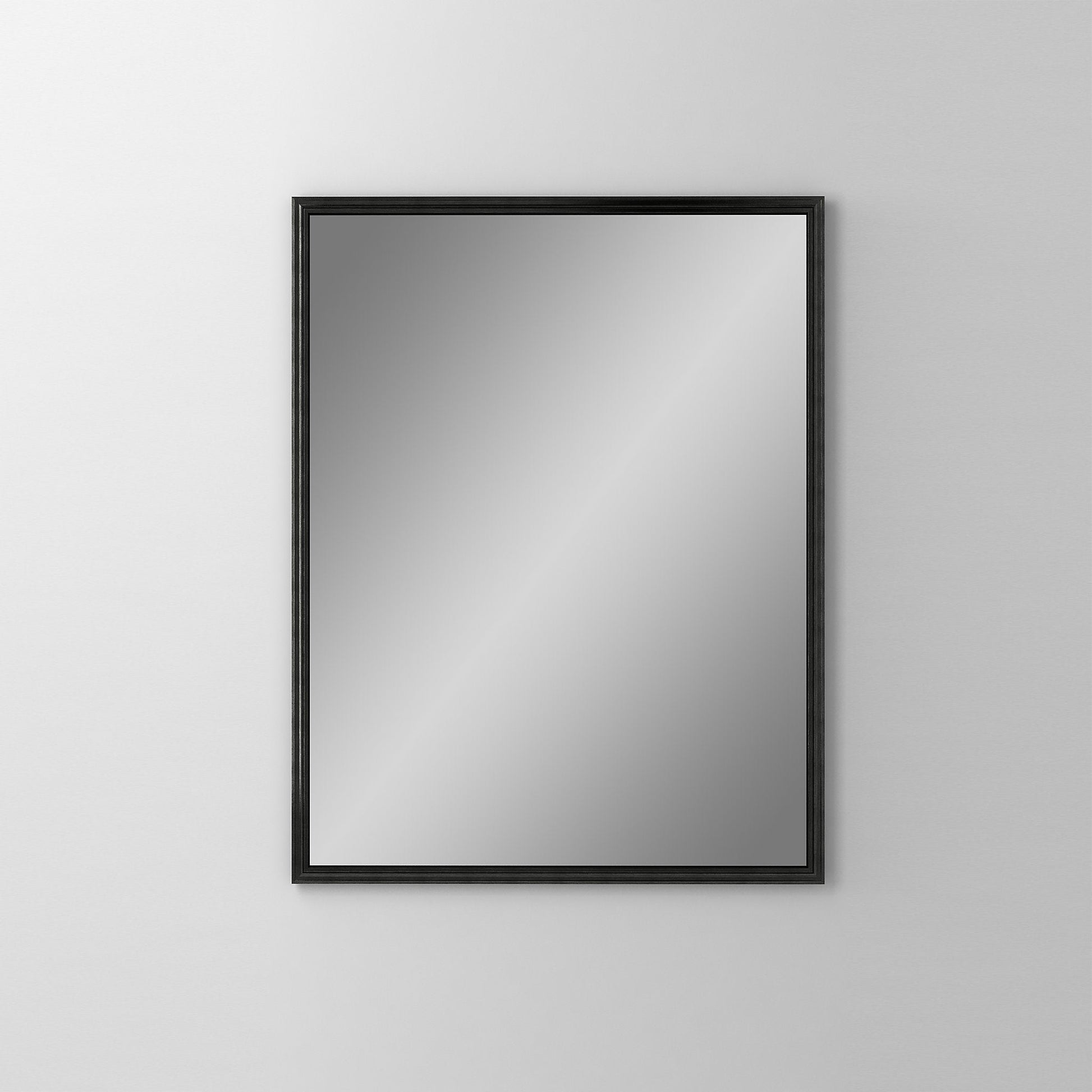 Main Line 23-1/4" x 30" x 6" rosemont framed cabinet in classic gray interior and brushed black finish with right hinge and electric option