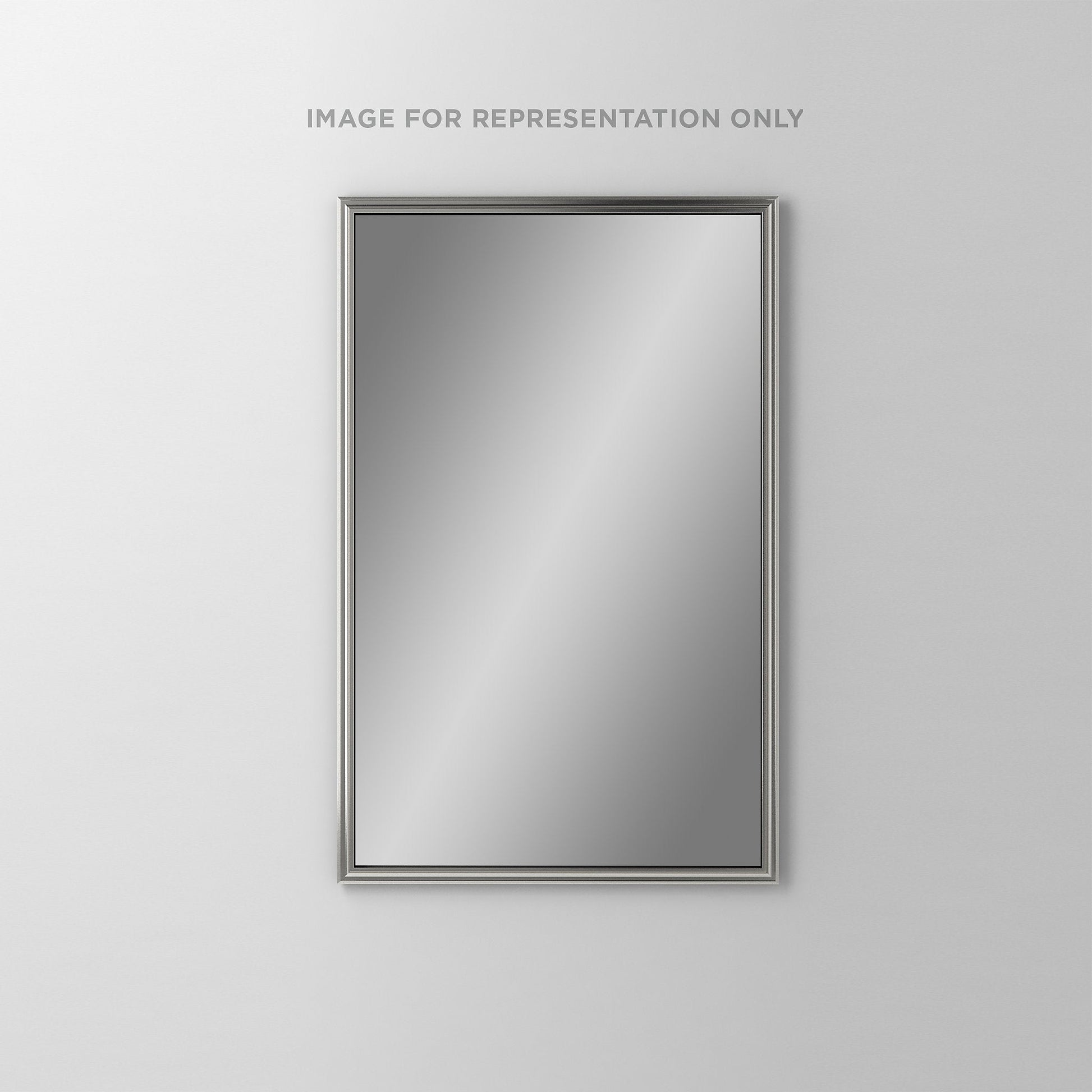 Main Line 23-1/4" x 39-3/8" x 4" rosemont framed cabinet in classic gray interior and brushed nickel finish with left hinge and electric option