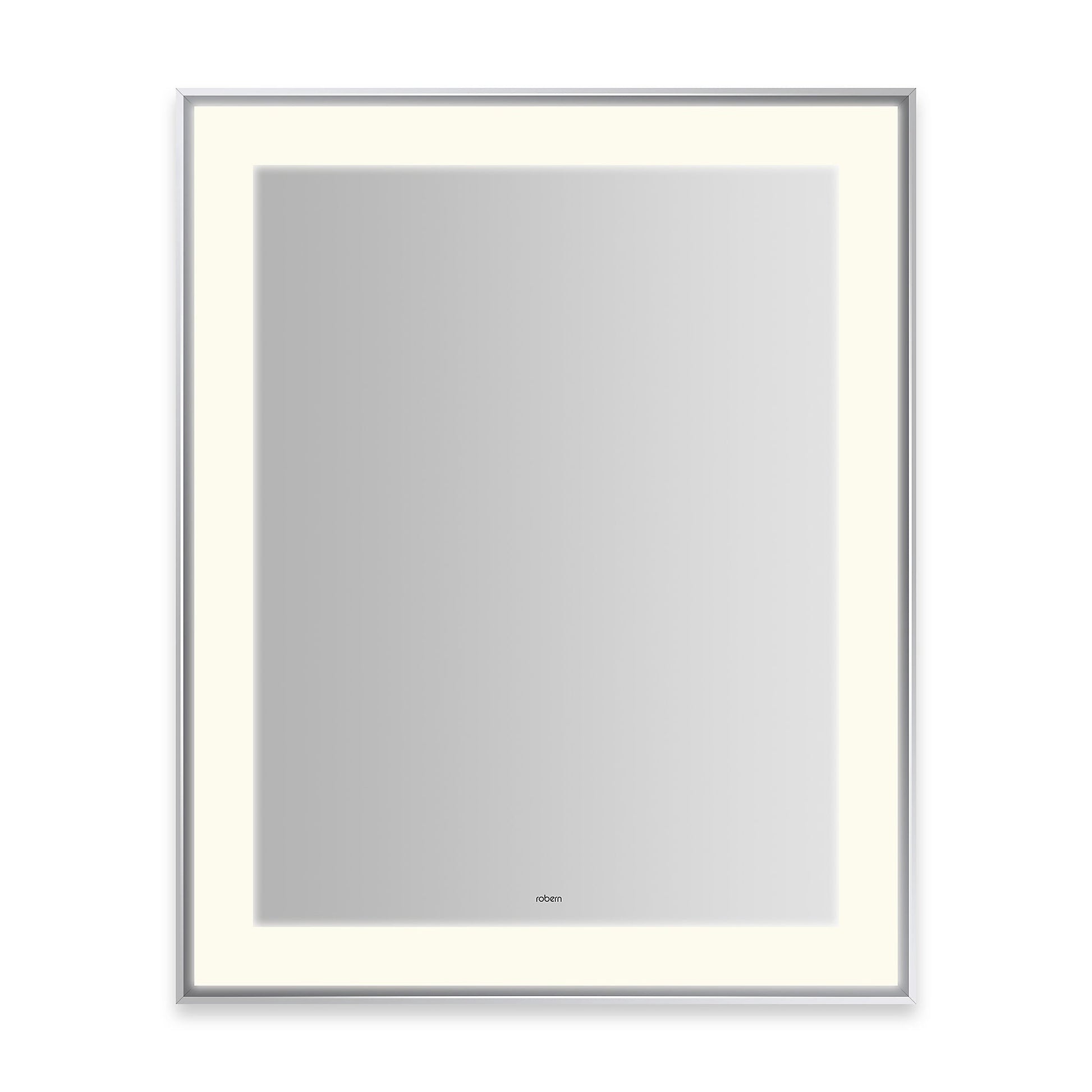 Sculpt 25-1/4?ǥ x 31-1/4?ǥ x 2-1/4" lighted mirror with slim museum frame in chrome, perimeter light pattern in 2700K color temperature (warm white), dimmable and defogger, tested and certified to California Title 24 standards and meets JA8 2016 requirements