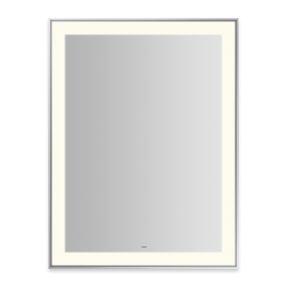 Sculpt 31-1/4?ǥ x 41-1/4?ǥ x 2-1/4" lighted mirror with slim museum frame in chrome, perimeter light pattern in 2700K color temperature (warm white), dimmable and defogger, tested and certified to California Title 24 standards and meets JA8 2016 requirements