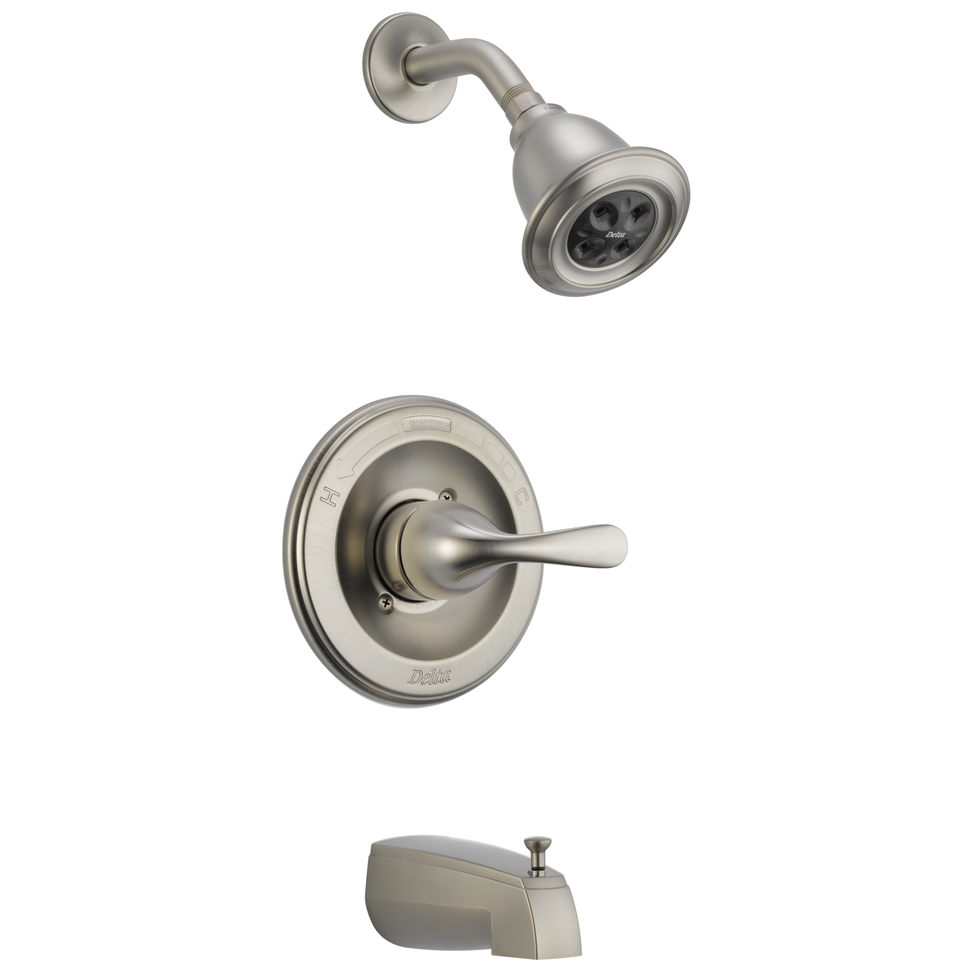 Delta T13420-SSH2OT Classic 5" Monitor 13 Series H2Okinetic Tub and Shower Trim in Stainless