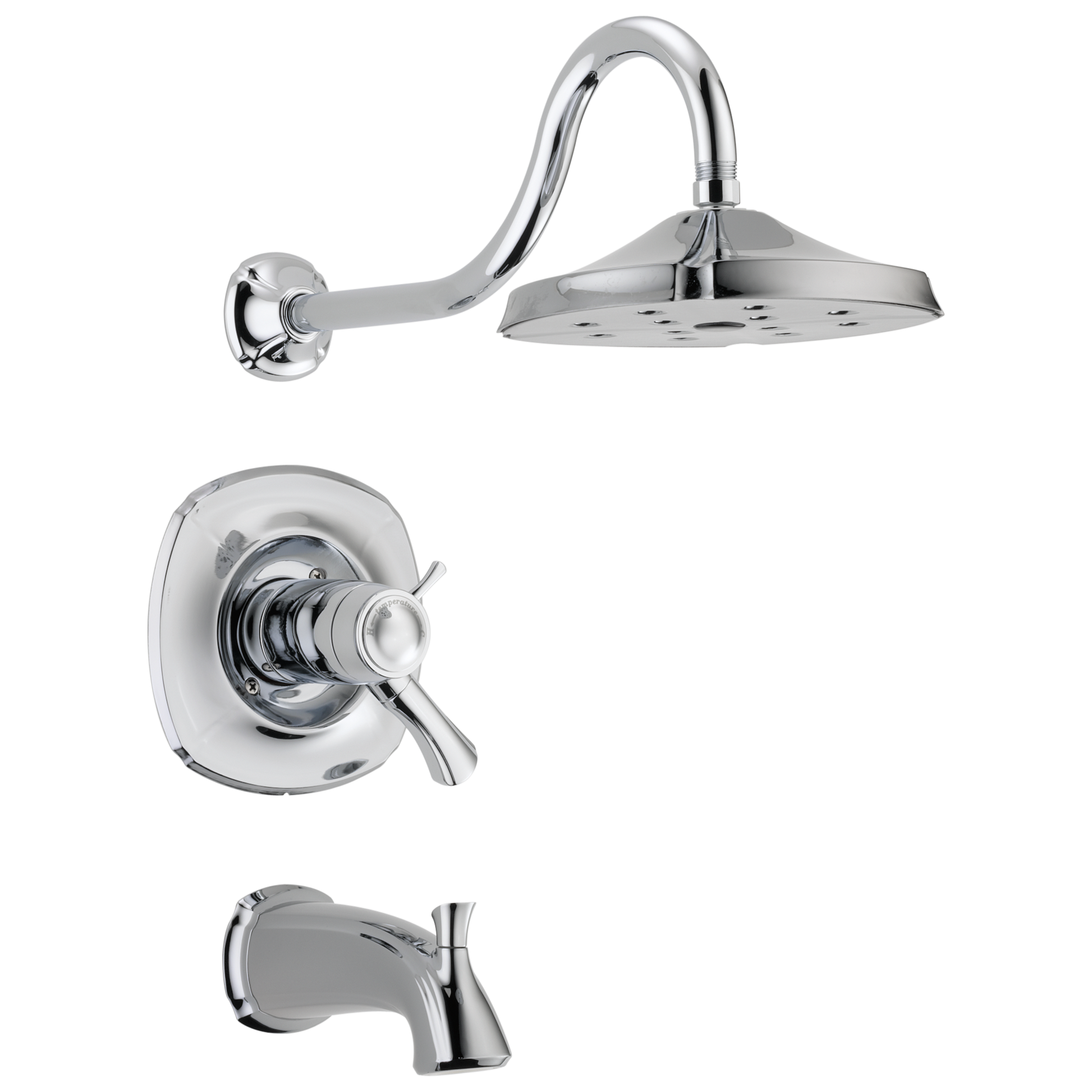 Delta T17T492-WE Addison Tub and Shower Trim Package with 1.75 GPM Single Function Shower Head