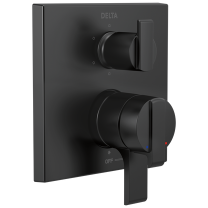 Delta Delta Ara: Angular Modern Monitor 17 Series Valve Trim with 6-Setting Integrated Diverter