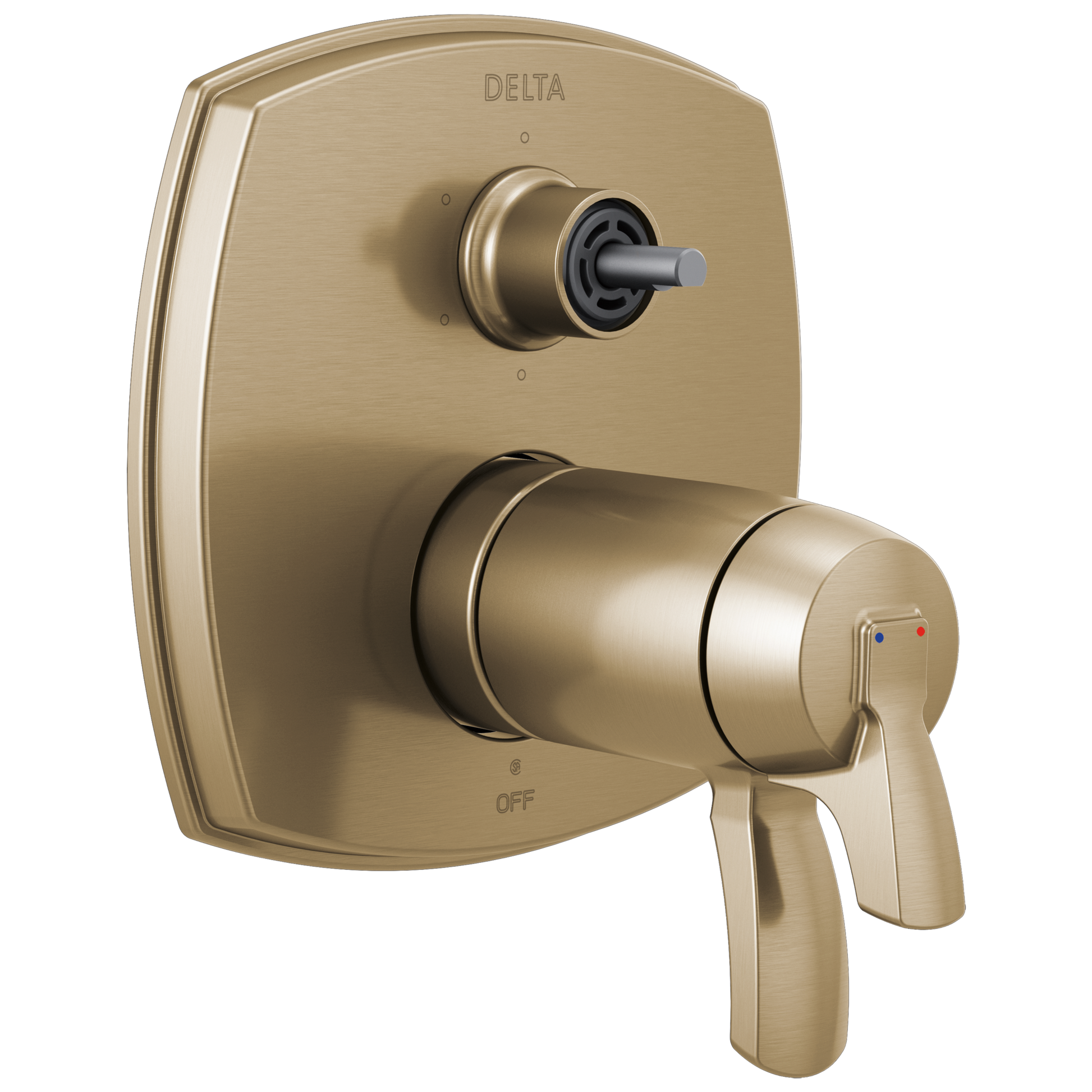 Delta T27T976-LHP Stryke 17 Thermostatic Integrated Diverter Trim with Six Function Diverter Less Diverter Handle