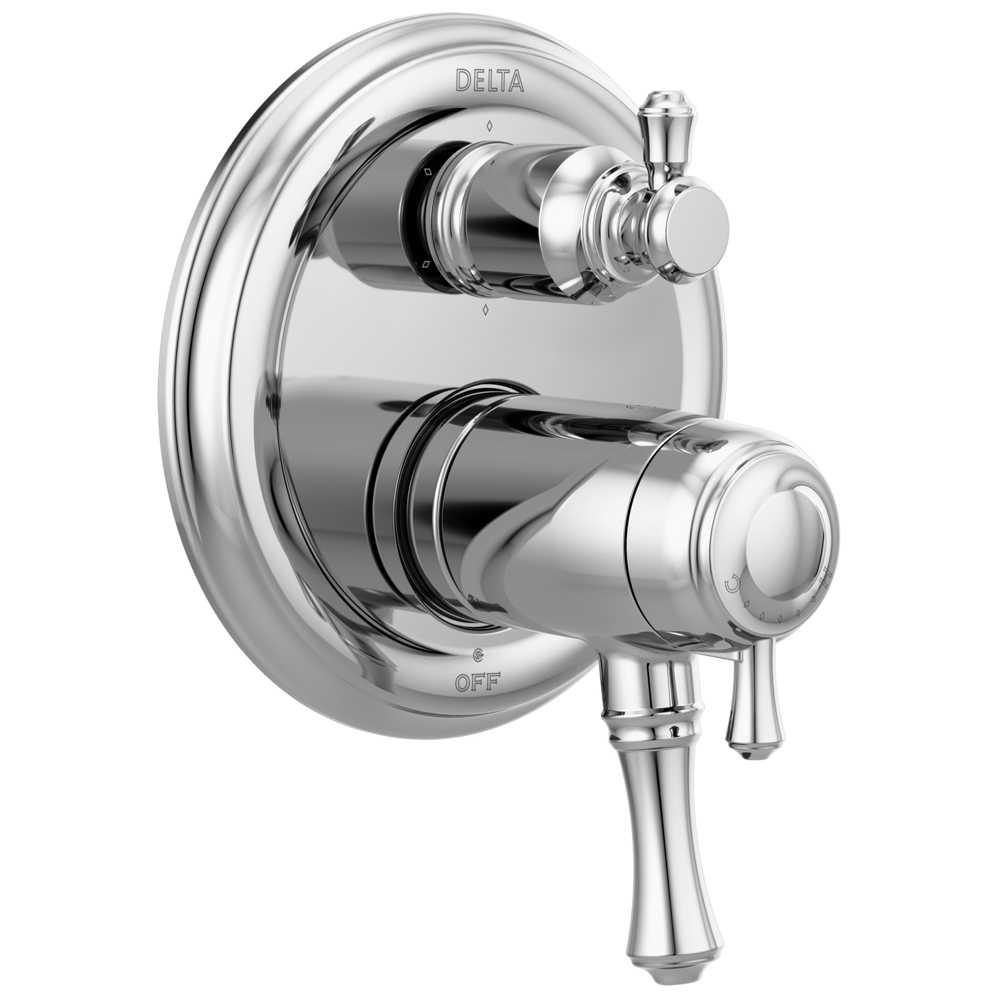 Delta Cassidy: Traditional 2-Handle TempAssure 17T Series Valve Trim with 6-Setting Integrated Diverter