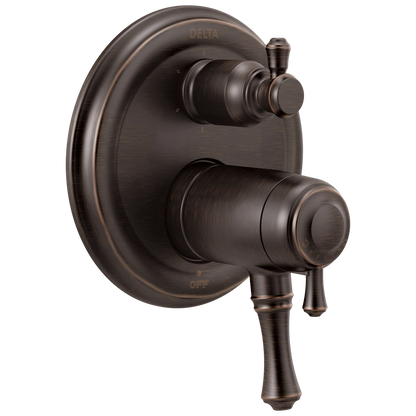 Delta Cassidy: Traditional 2-Handle TempAssure 17T Series Valve Trim with 6-Setting Integrated Diverter
