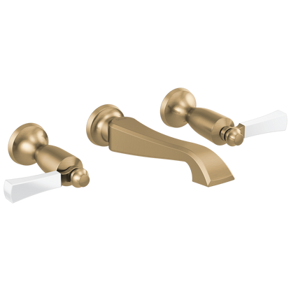 Delta Delta Dorval™: Two Handle Wall Mount Bathroom Faucet Trim Only