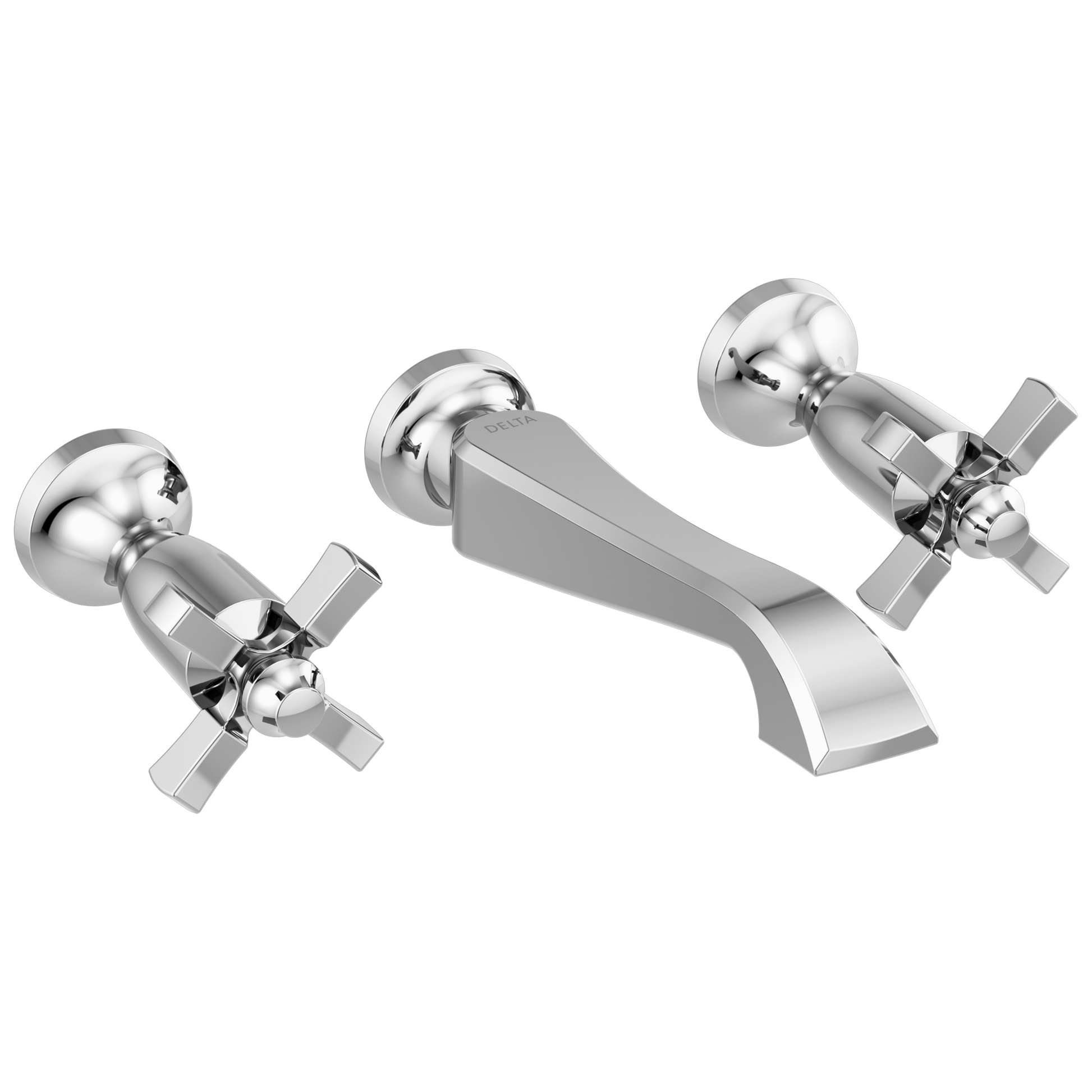 Delta Delta Dorval™: Two Handle Wall Mount Bathroom Faucet Trim Only
