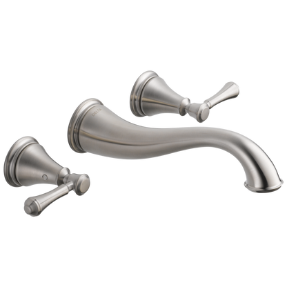Delta T3597LF-WL Cassidy Two Handle Wall Mount Lavatory Faucet Trim